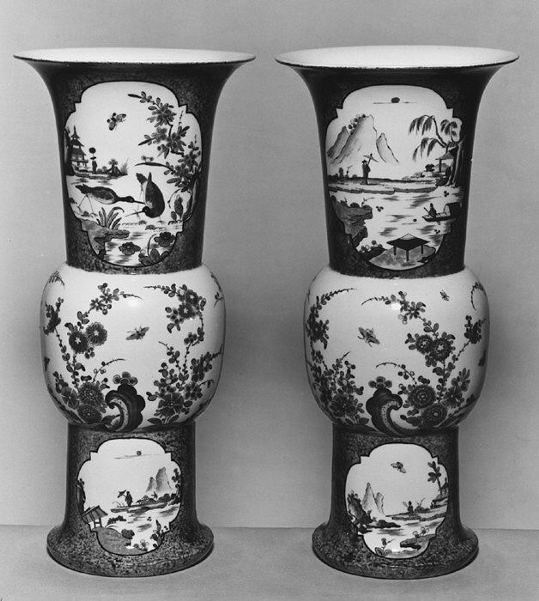 Vase (one of a pair) by Meissen Manufactory