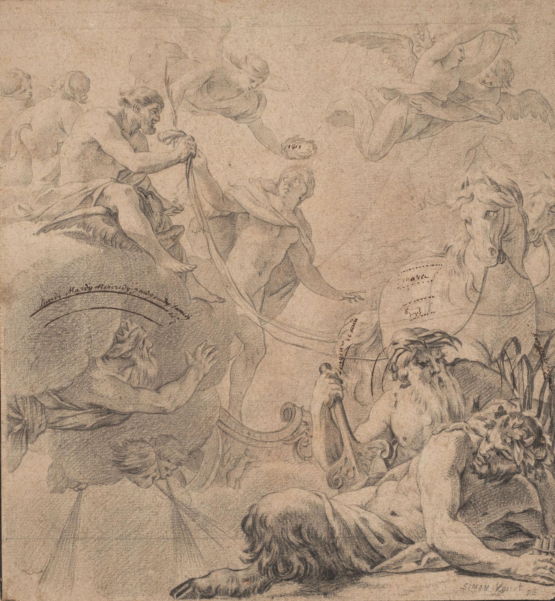 Jupiter and Phaeton by Michel Dorigny