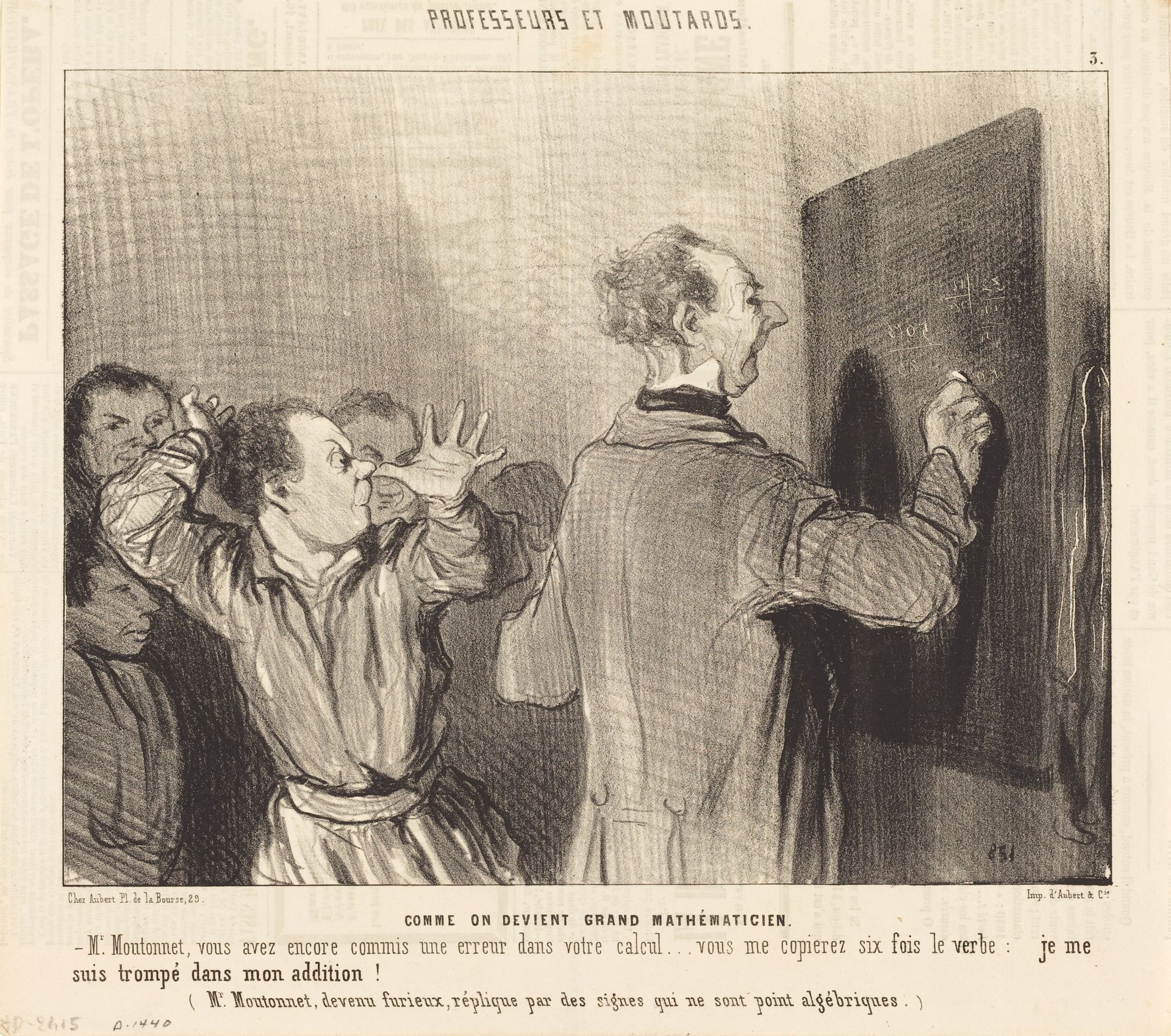 Comment on devient un grand mathématicien by Honoré Daumier