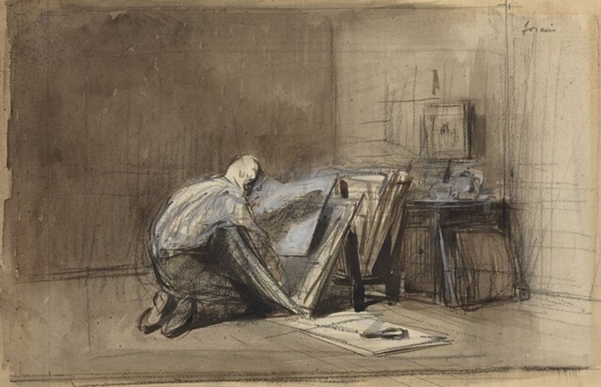 Print Connoisseur by Jean-Louis Forain
