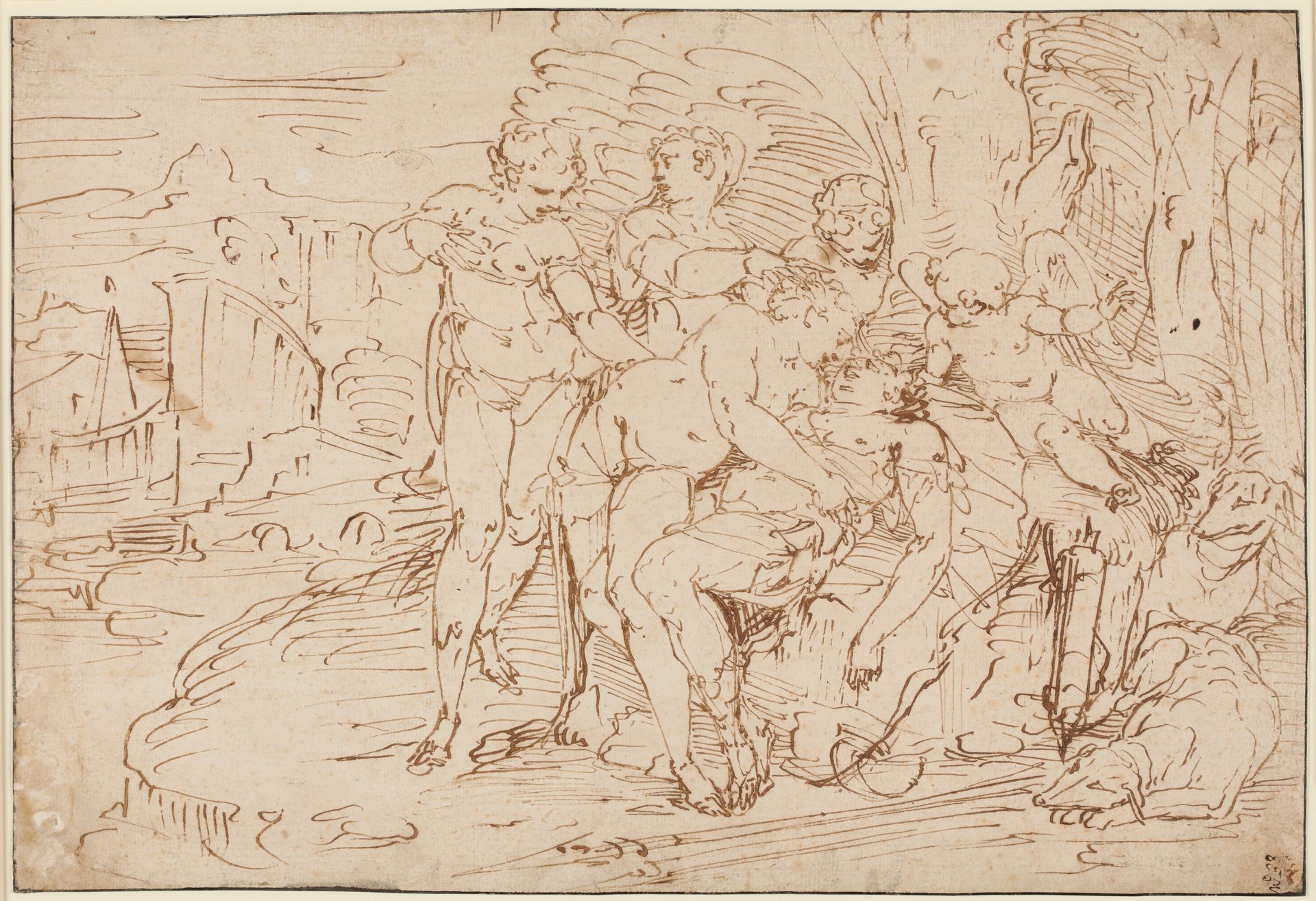 Venus mourning Adonis by Luca Cambiaso
