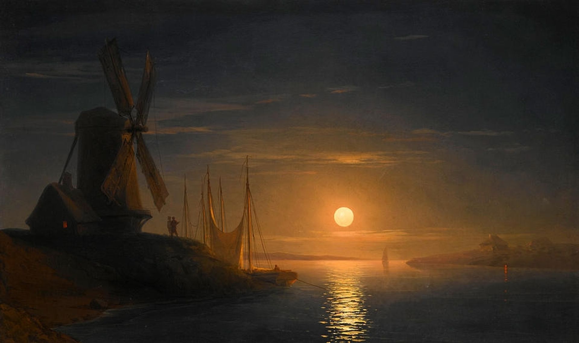 Moonlight over the Dnieper by Ivan Konstantinovich Aivazovsky