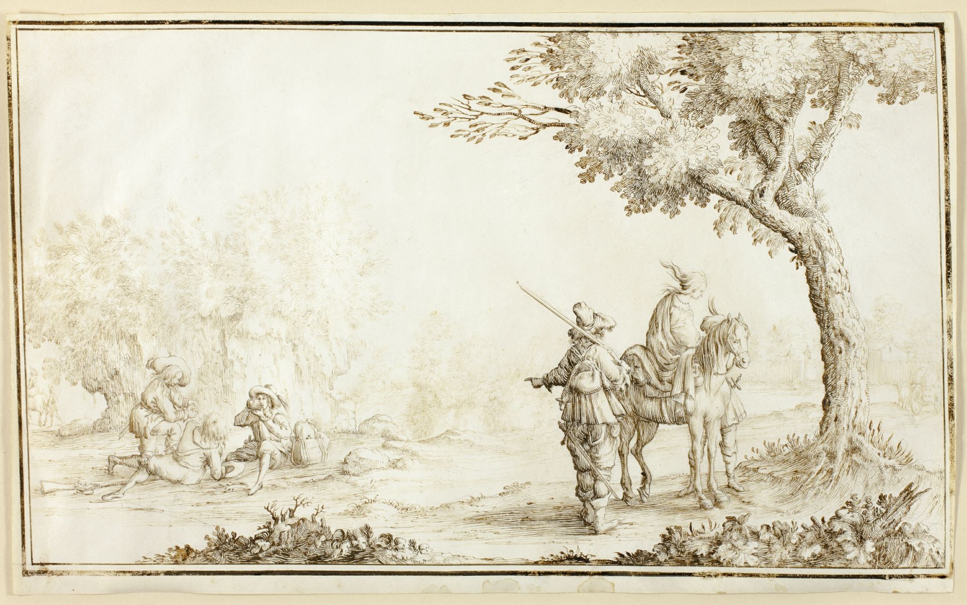 Landscape with Travelers by Valerio Spada