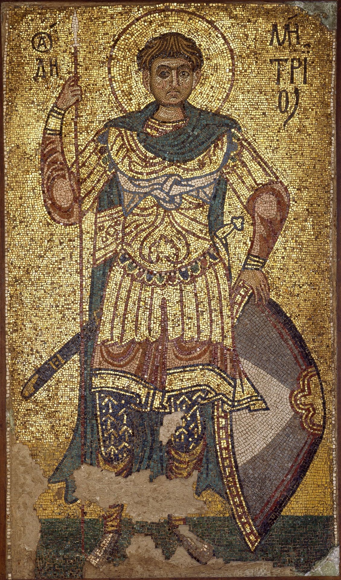 Saint Demetrius Solunsky (Demetrius of Thessaloniki) by Byzantine Mosaics