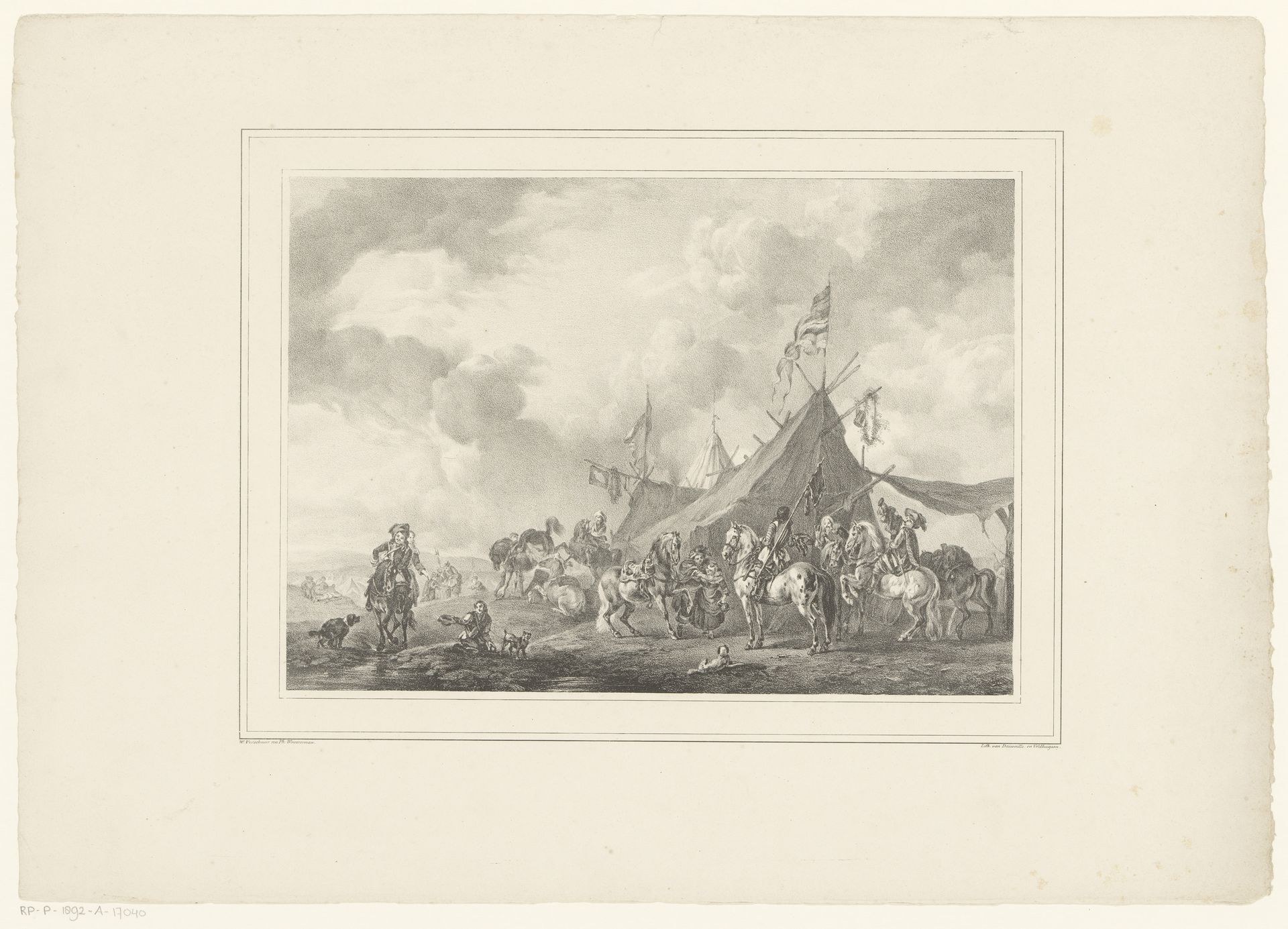 Legerkamp by Wouter (1812-1874) Verschuur