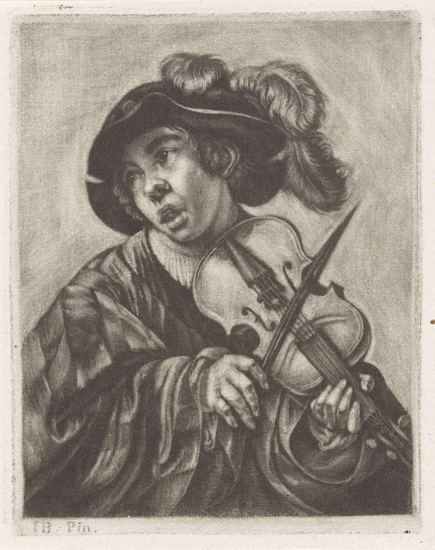 Vioolspeler by Anonymous