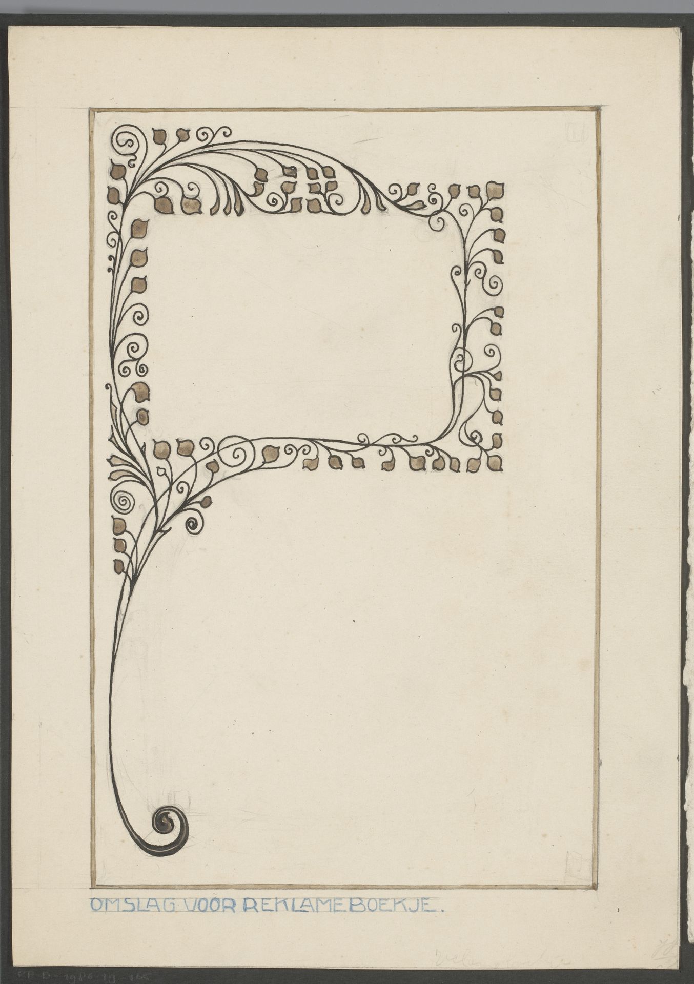 Kader met bladmotief by Reinier Willem Petrus de (1874-1952) Vries