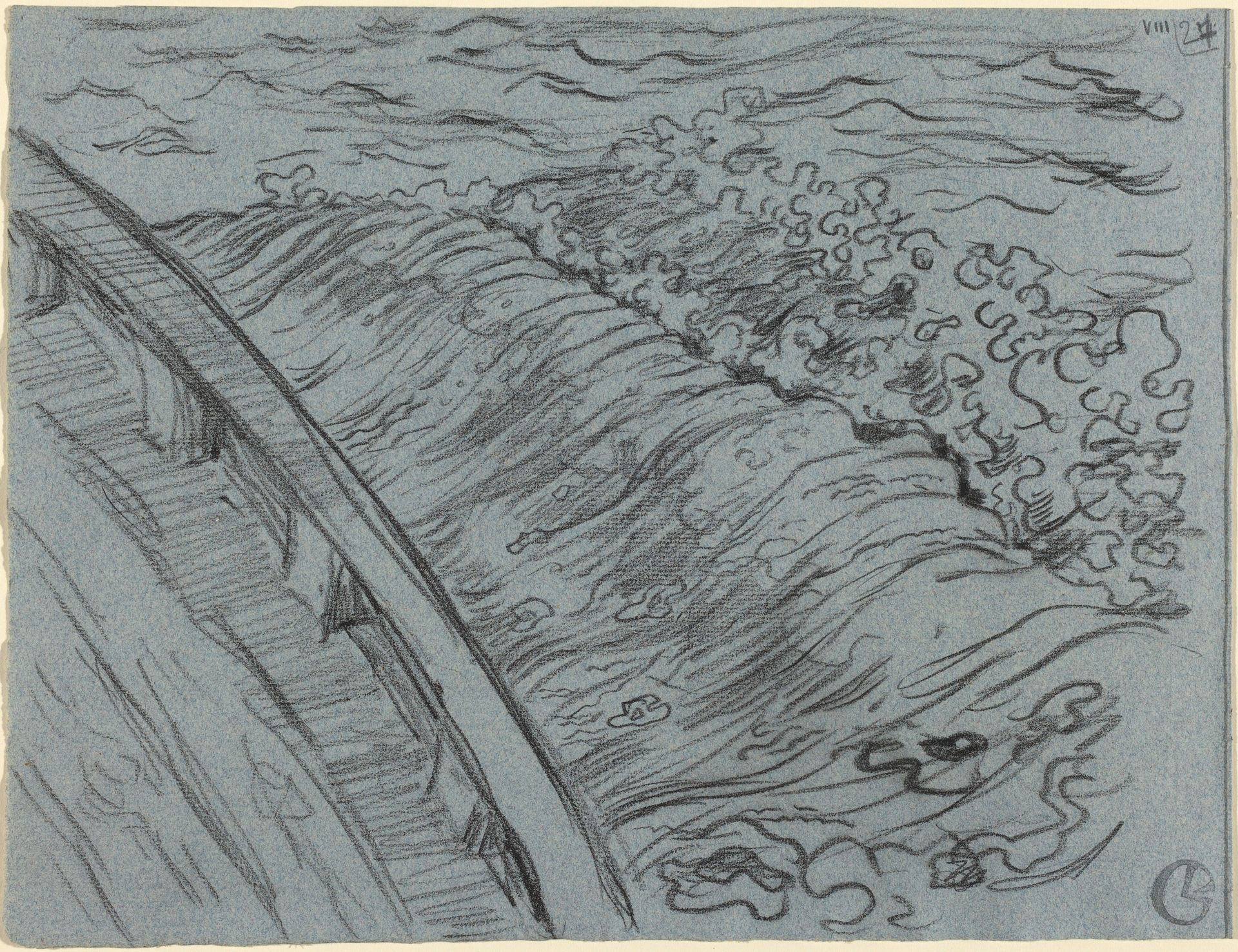 The Sea Off the Edge of a Boat, Brittany by Georges Lacombe