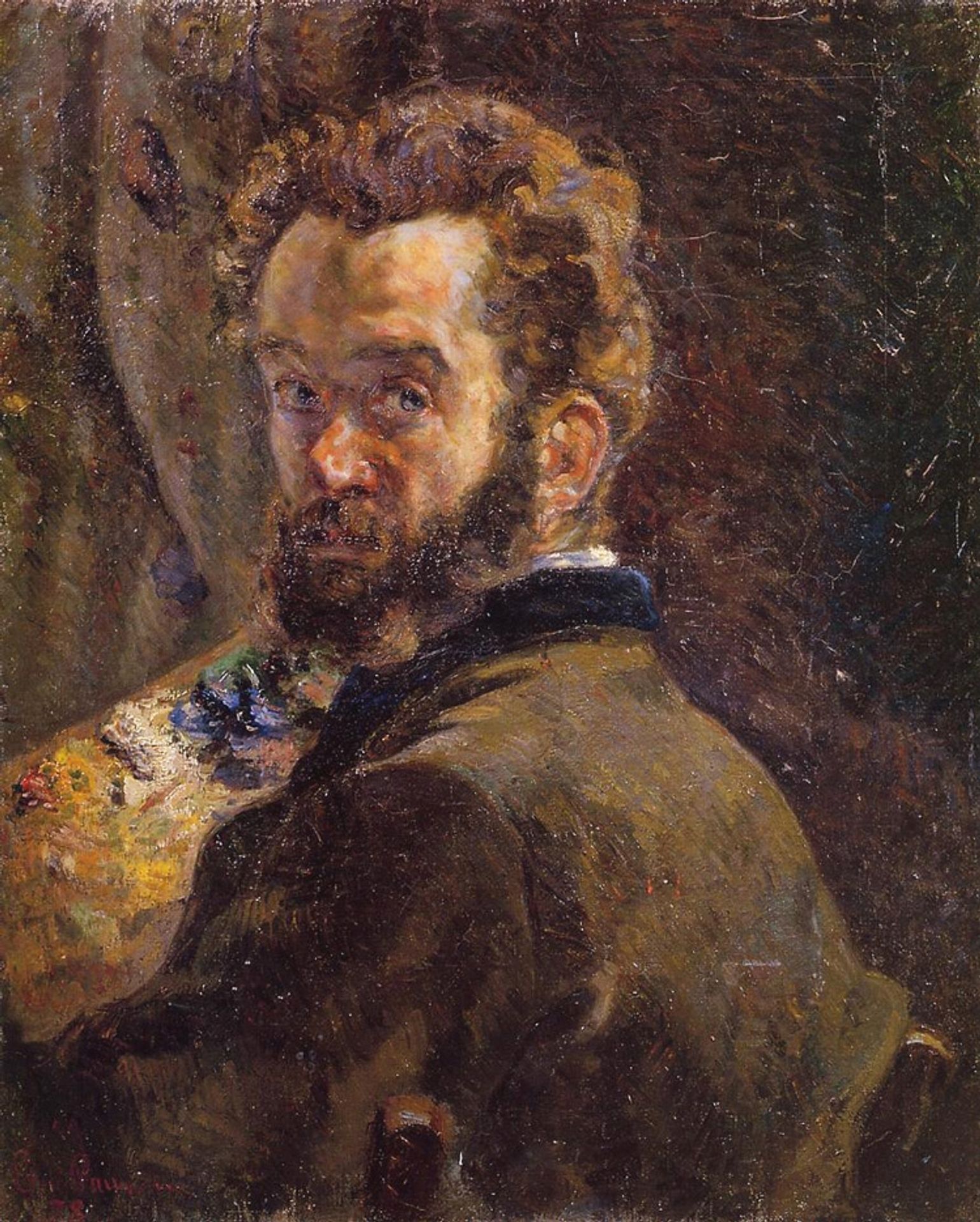 Autoportrait au chevalet by Armand Guillaumin