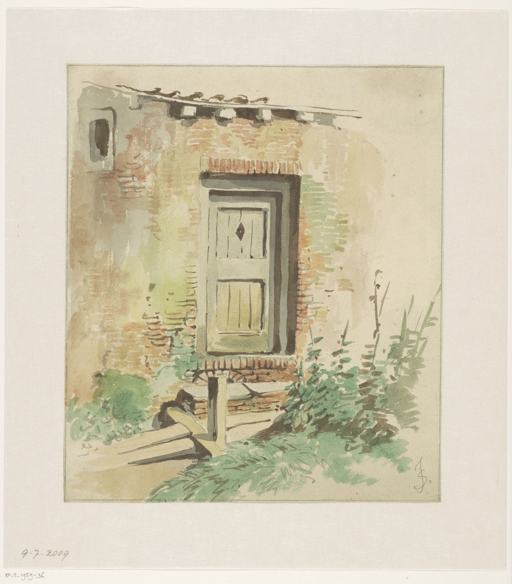 Buitendeur aan een boerenwoning by Jan Striening