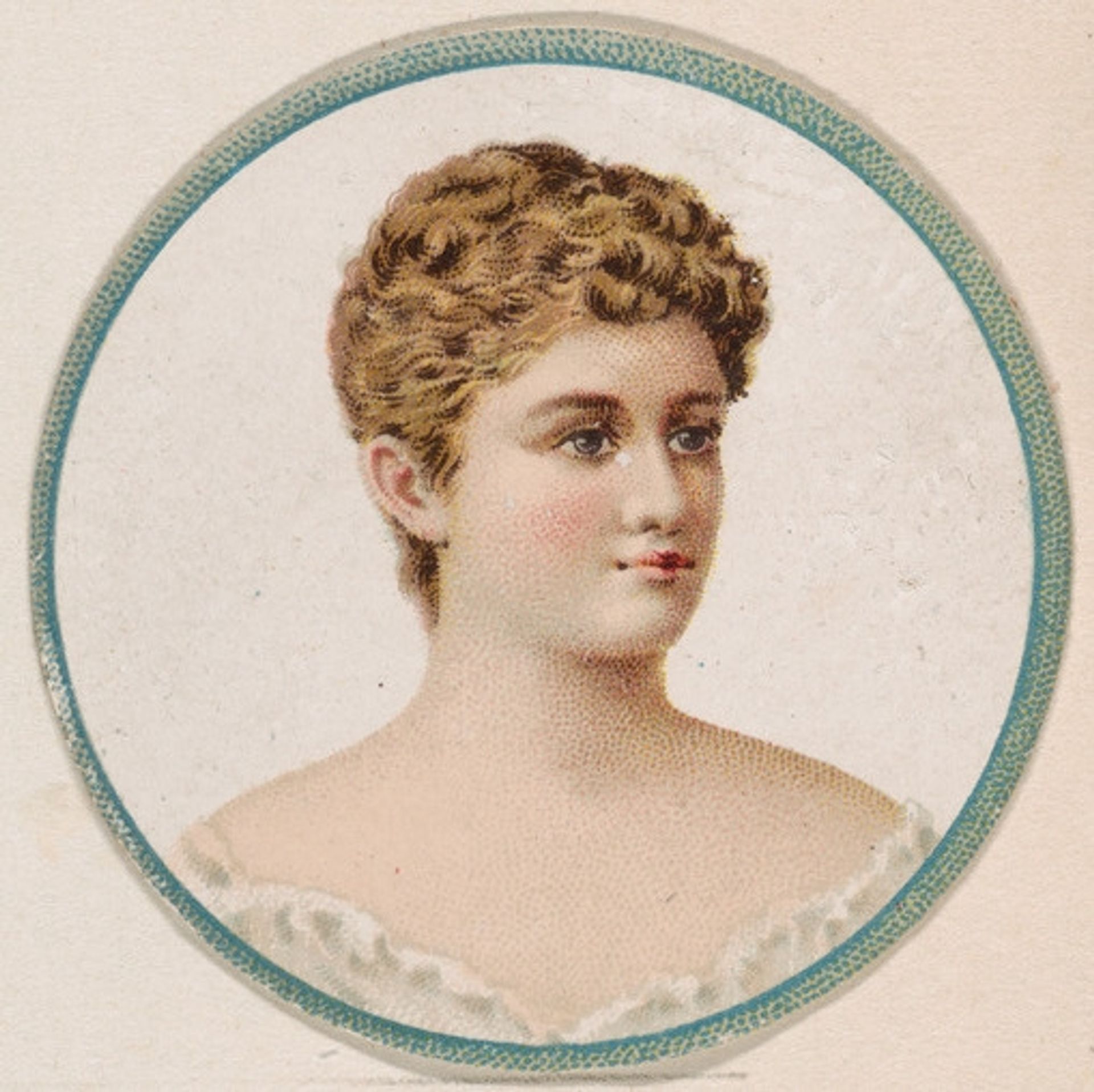 Portrait of woman, from the Novelties series (N228, Type 2) issued by Kinney Bros. by Kinney Brothers Tobacco Company