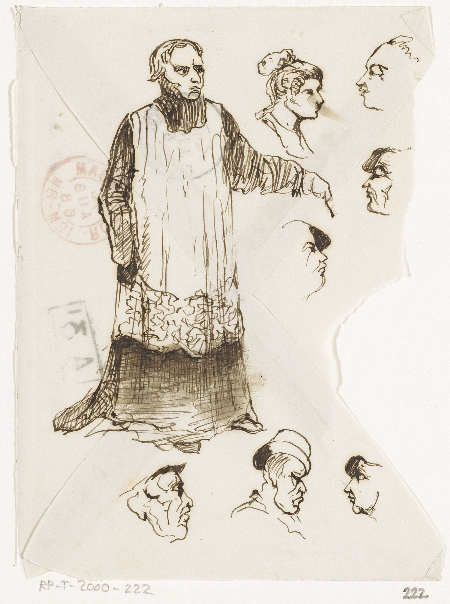 Priester en koppen by Johannes Tavenraat