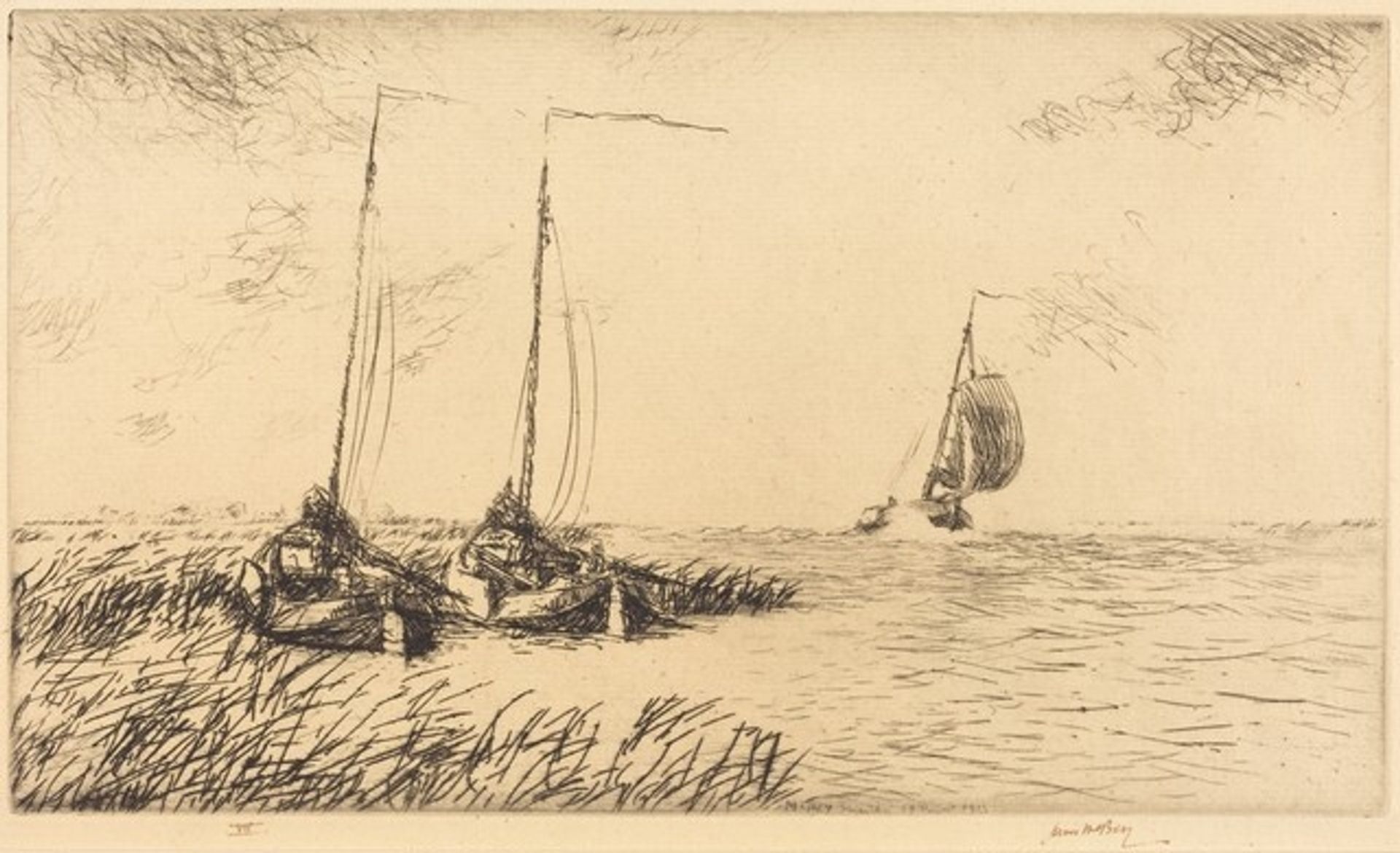 The Squall, Kampen by James McBey