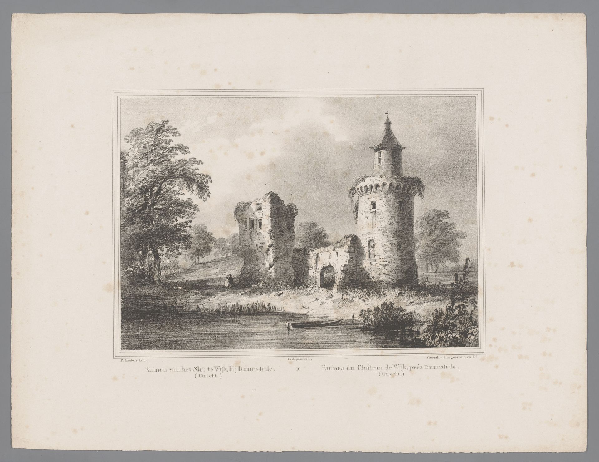 Gezicht op Kasteel Duurstede by Paulus Lauters
