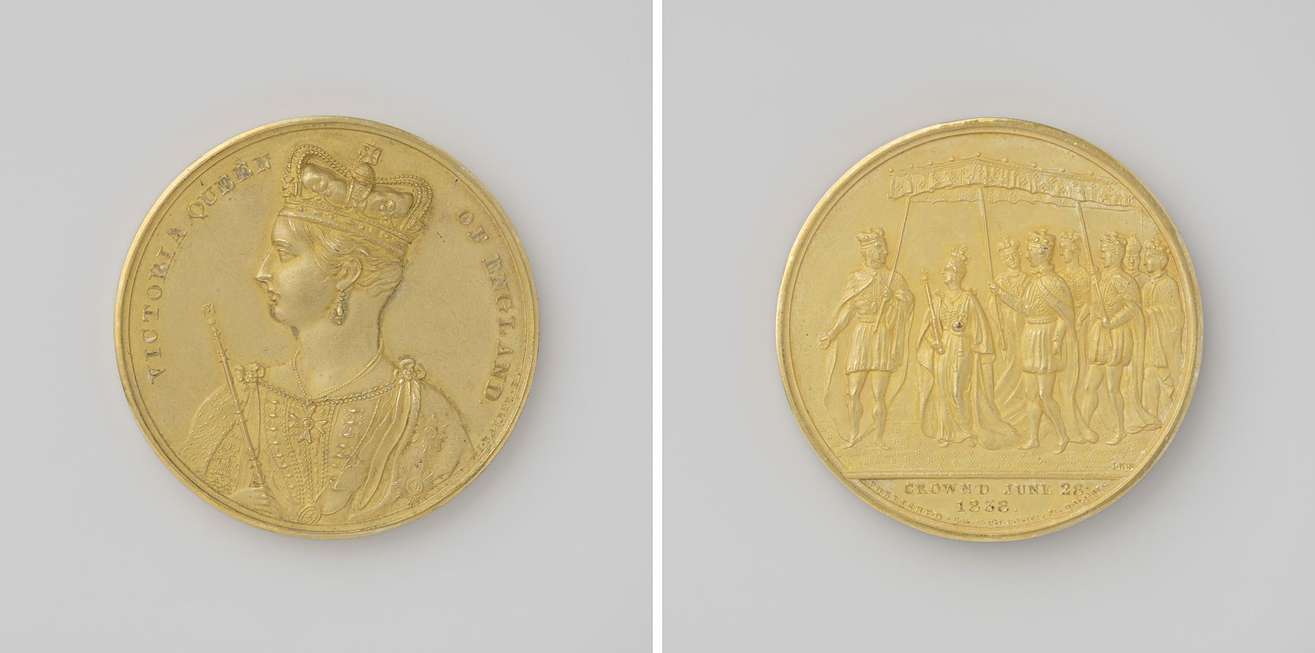 Kroning van Victoria Alexandrine tot koningin van Groot-Britannie by J. Barber
