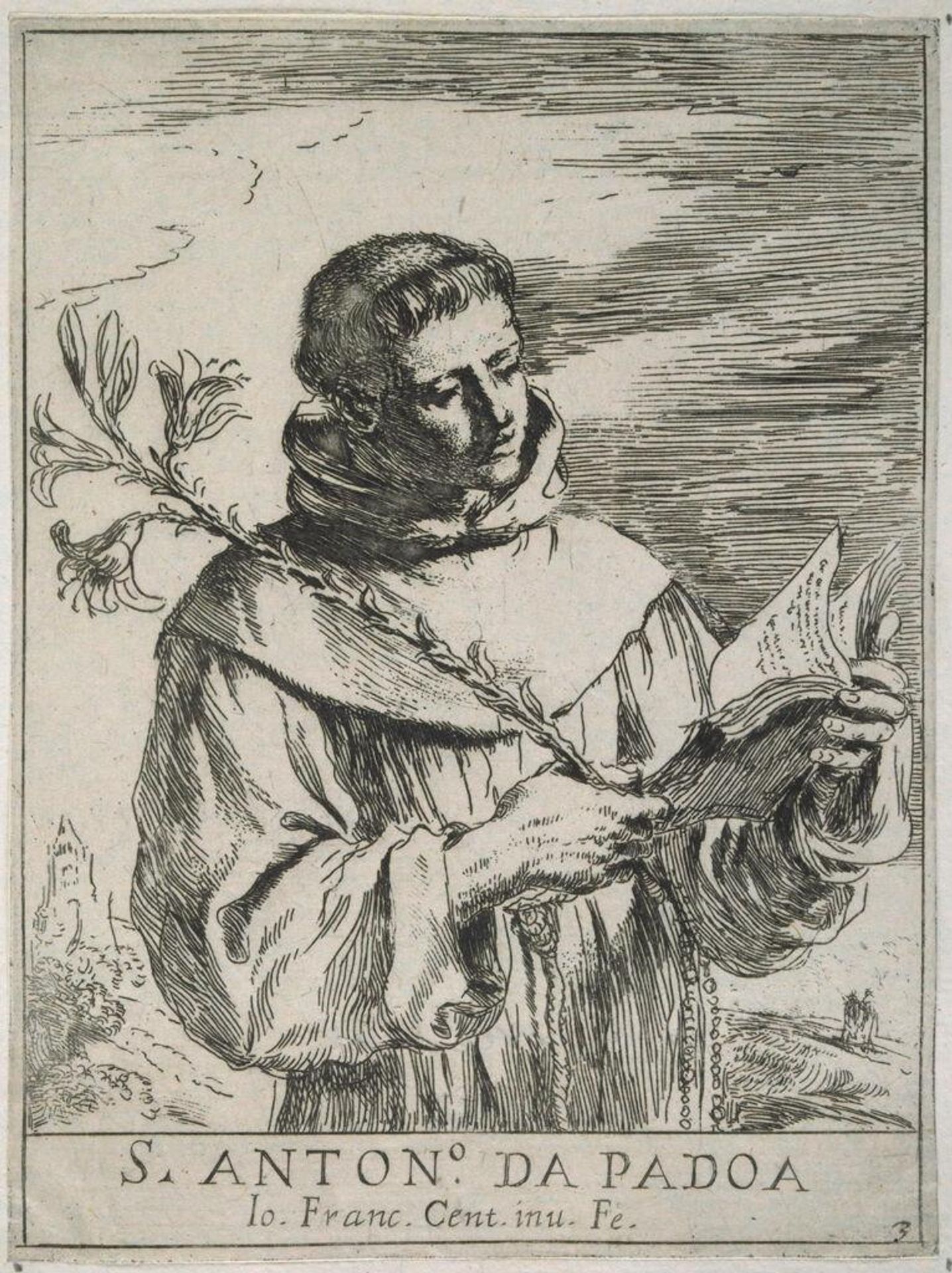 Saint Anthony of Padua by Guercino (Giovanni Francesco Barbieri)