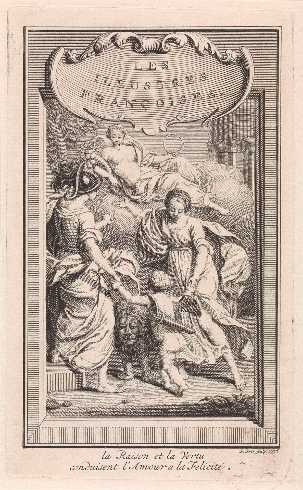 Rede en Deugd brengen Amor bij Geluk by Pieter Yver