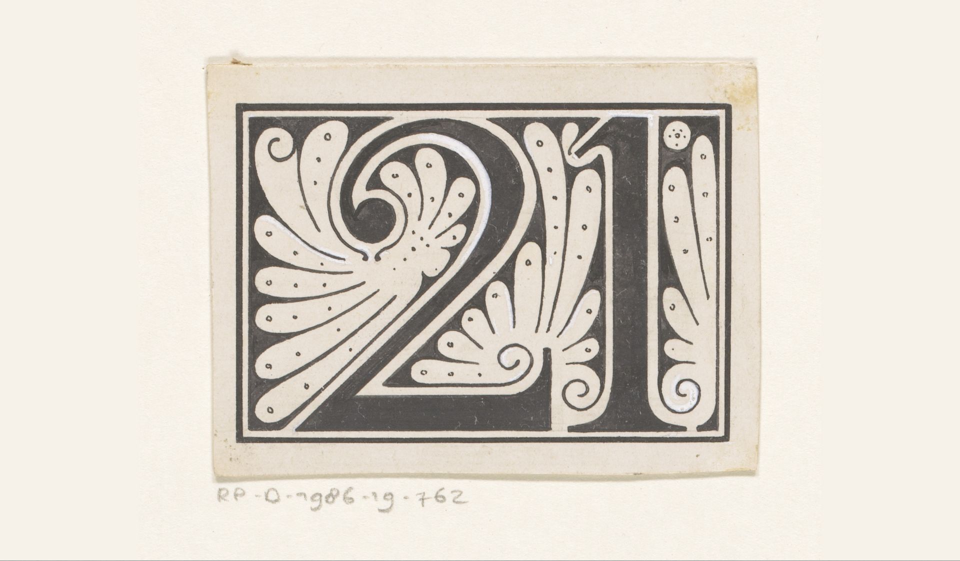 Getal 21 by Reinier Willem Petrus de (1874-1952) Vries