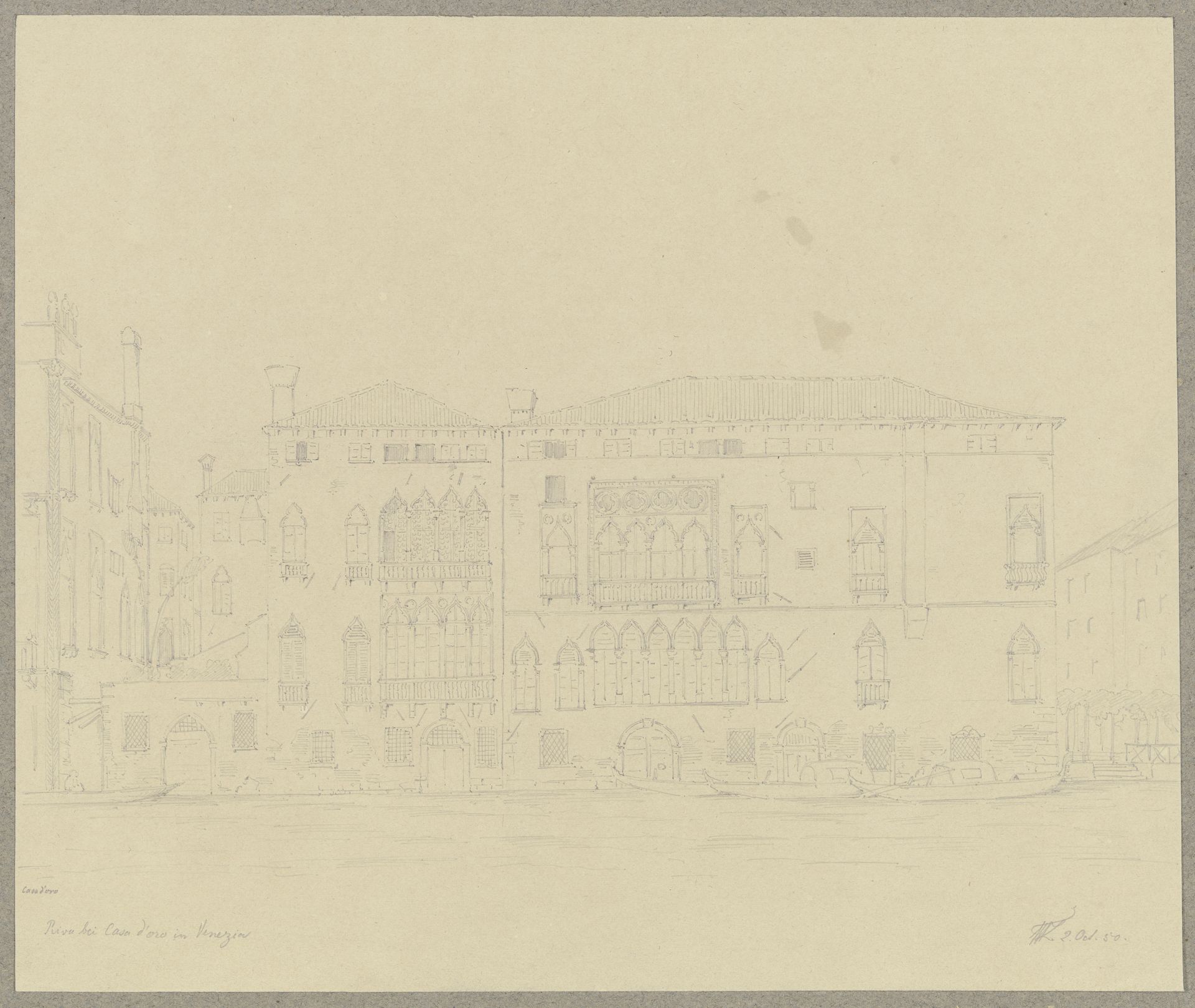 Der Palazzo Ca’ d’Oro am Canale Grande in Venedig by Friedrich Wilhelm Ludwig