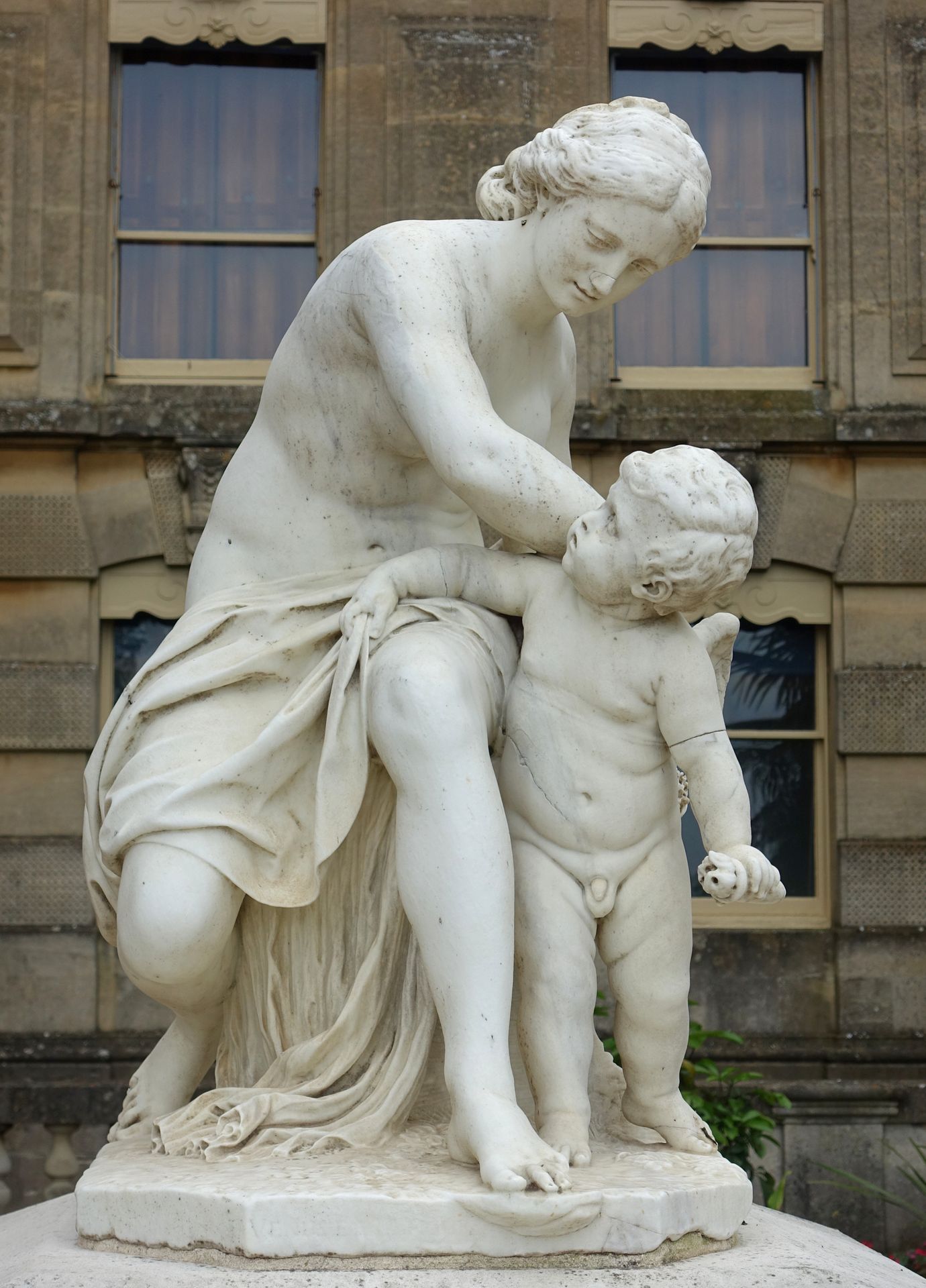Statue in the Gardens of Waddesdon Manor by Jean-Baptiste Pigalle
