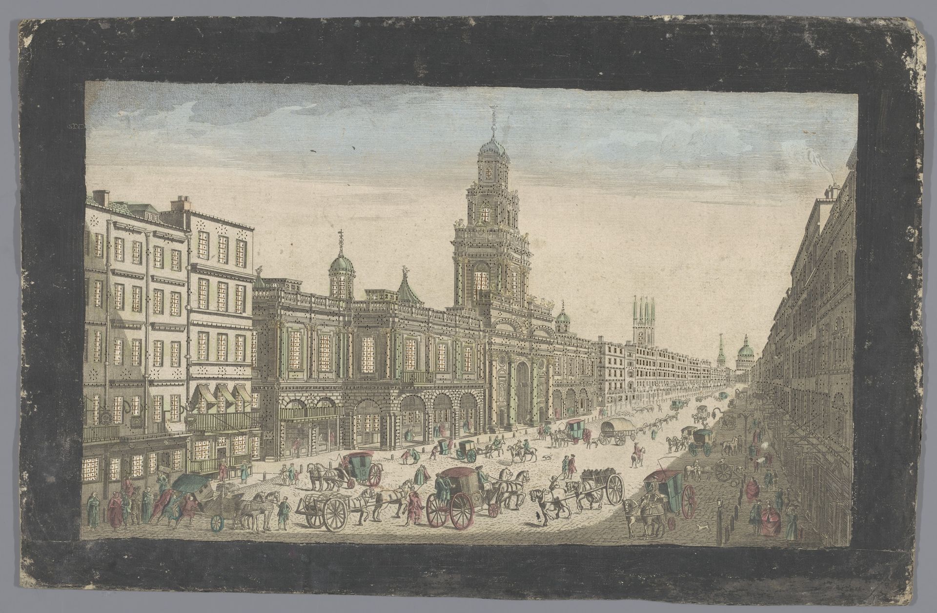 Gezicht op de Royal Exchange te Londen by Jean-François Daumont