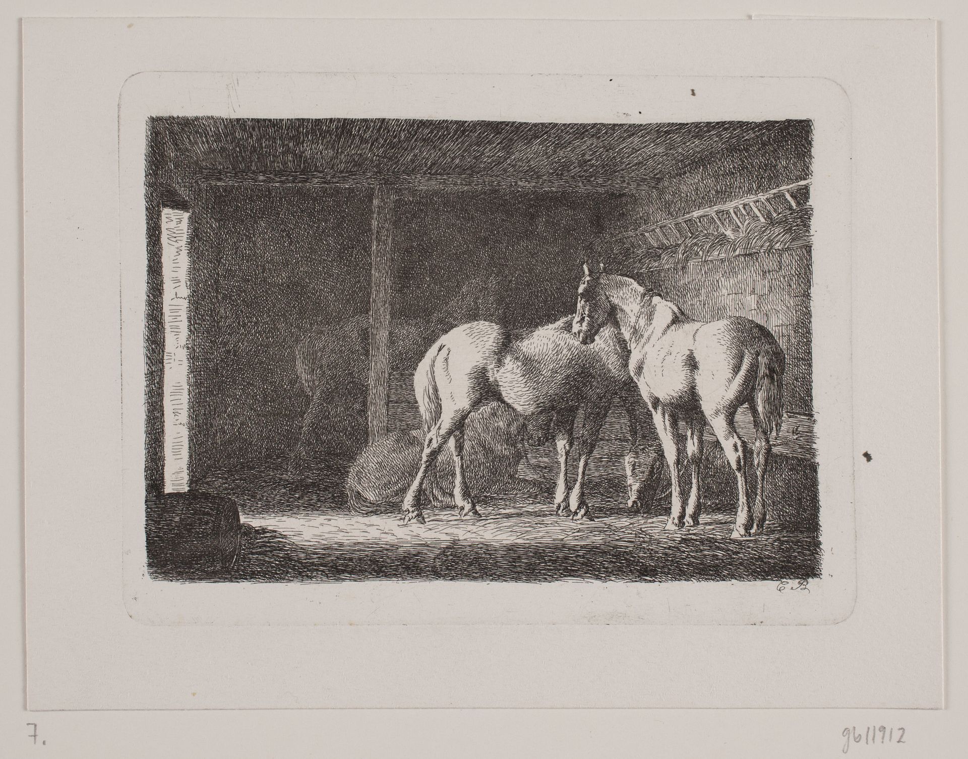 En hestestald by Carl Frederik Bartsch