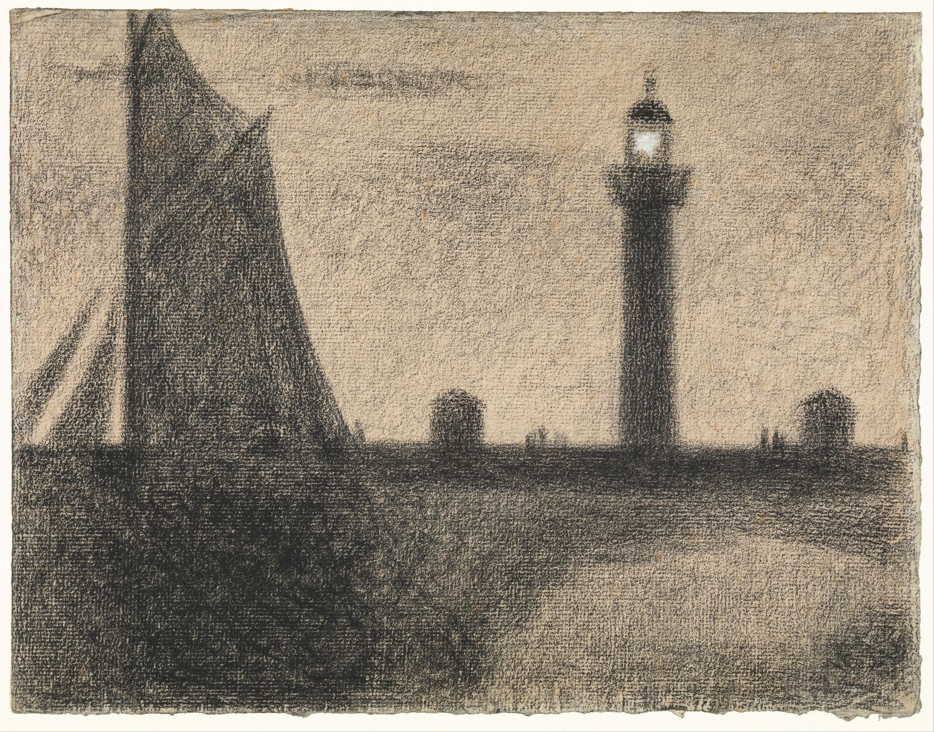 The Lighthouse at Honfleur by Georges Seurat