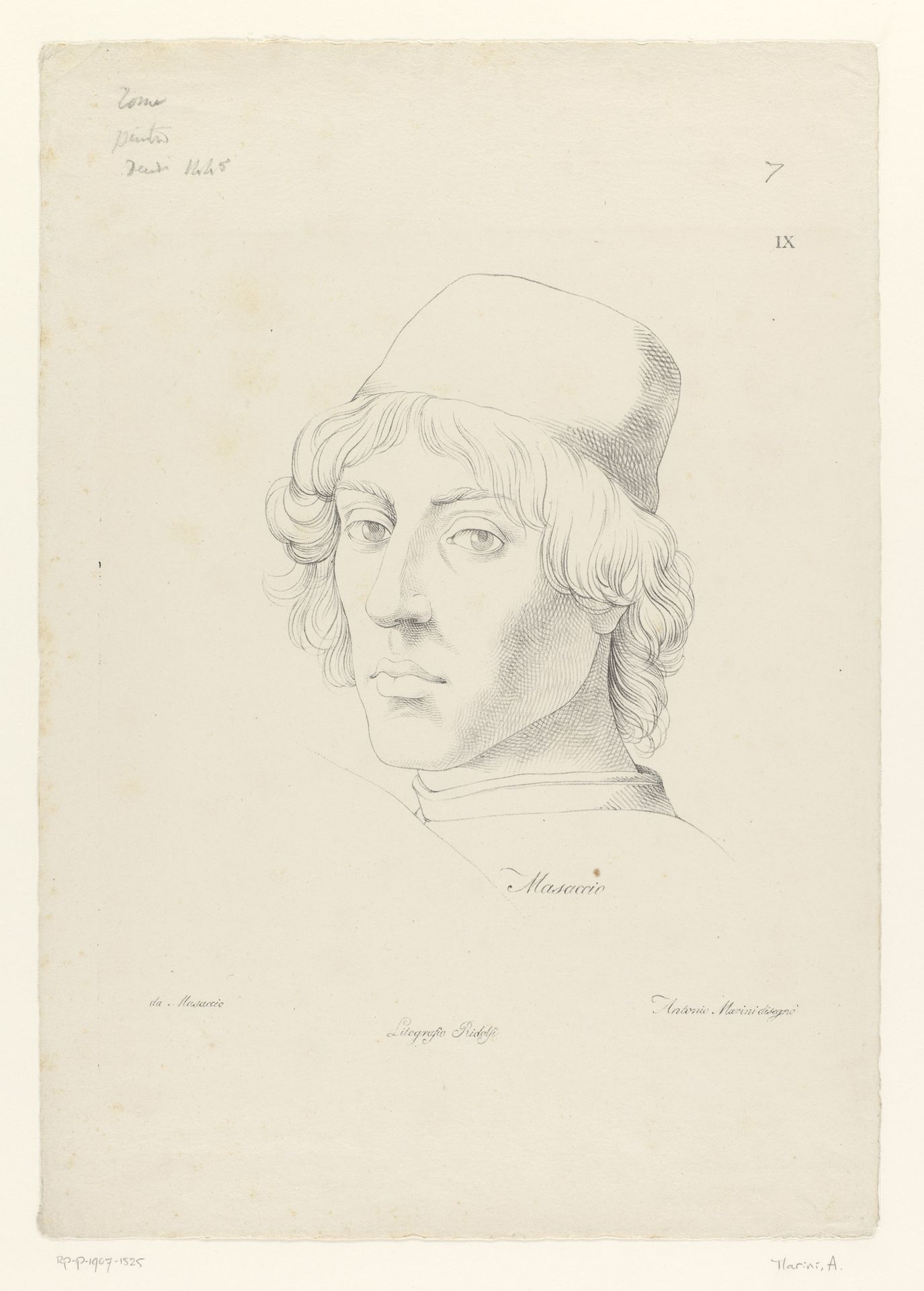 Portret van schilder Masaccio by Antonio Marini