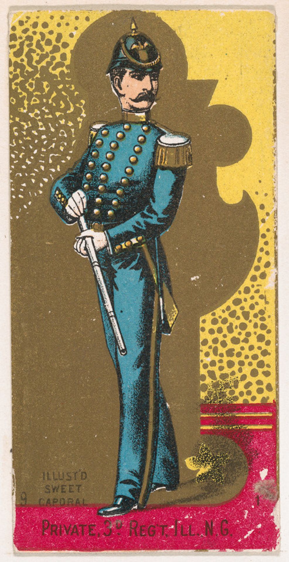 Private, 3rd Regiment, Illinois, National Guard, from the Military Series (N224) issued by Kinney Tobacco Company to promote Sweet Caporal Cigarettes by Kinney Brothers Tobacco Company