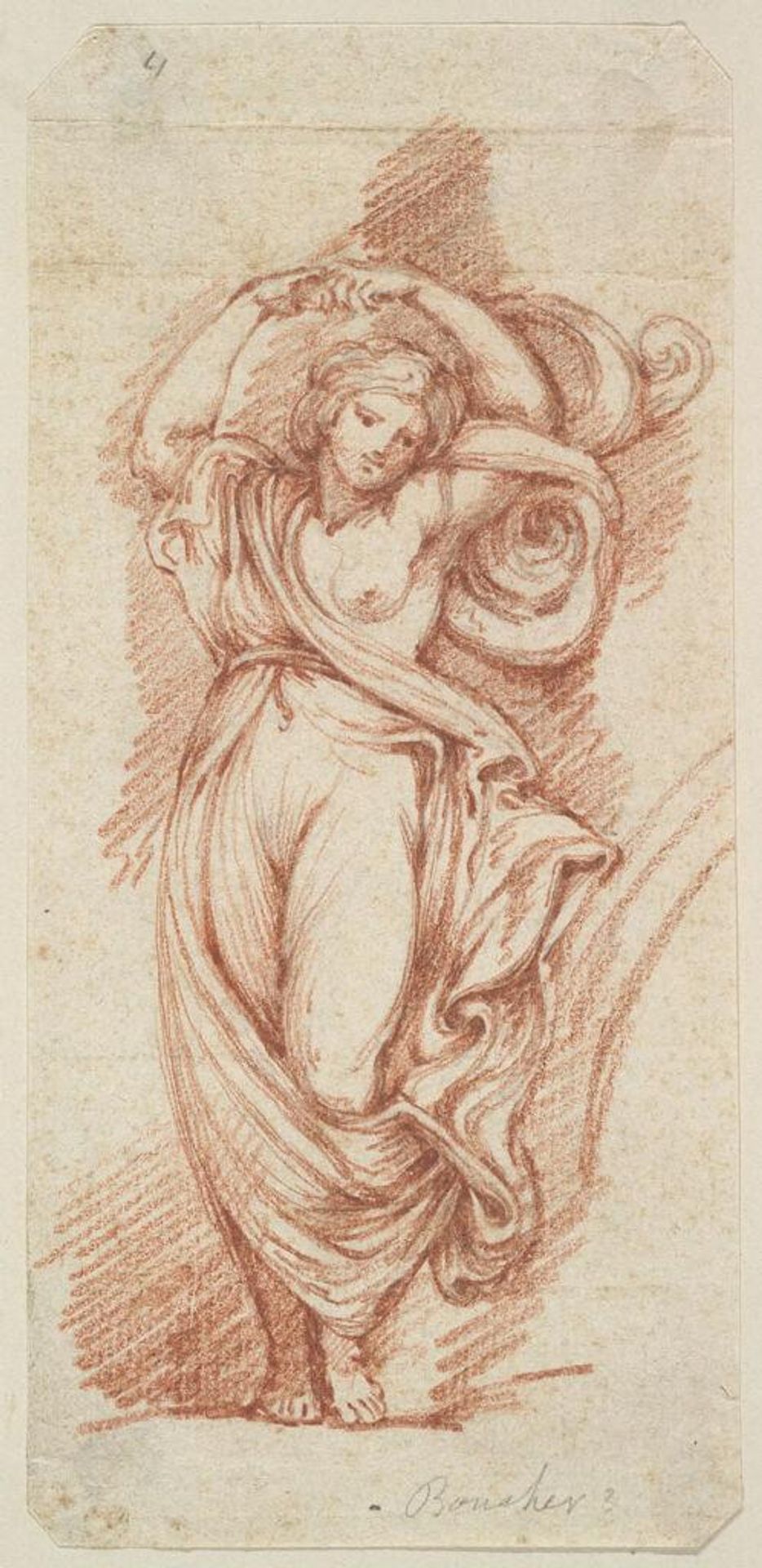 Female Figure in Flowing Robes by Jean Robert Ango