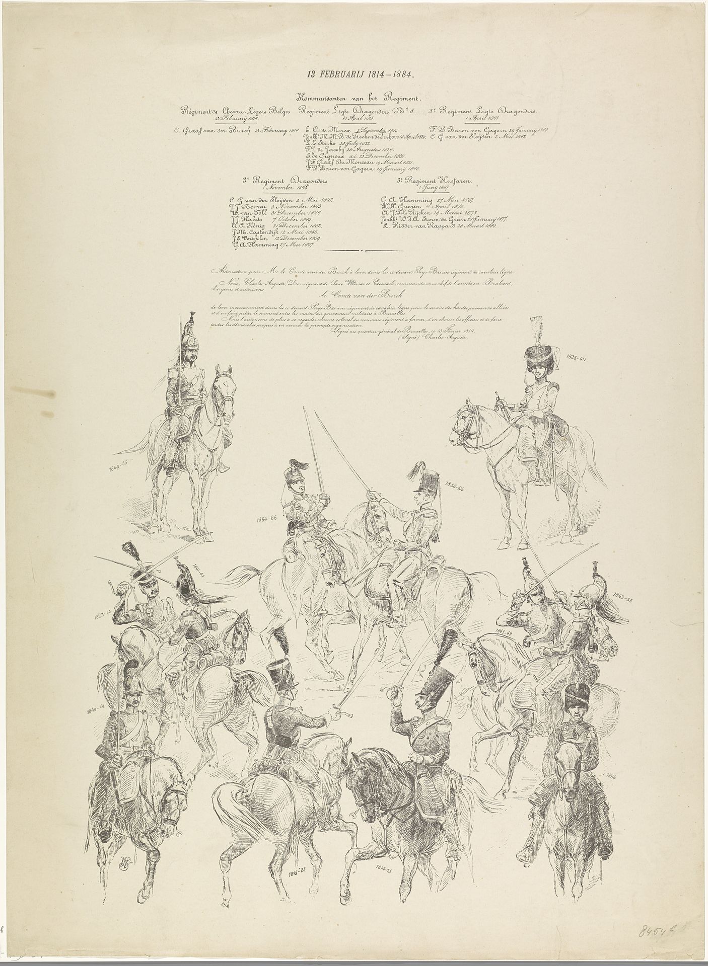 13 Februarij 1814-1884. Kommandanten van het Regiment by Willem (II) Steelink