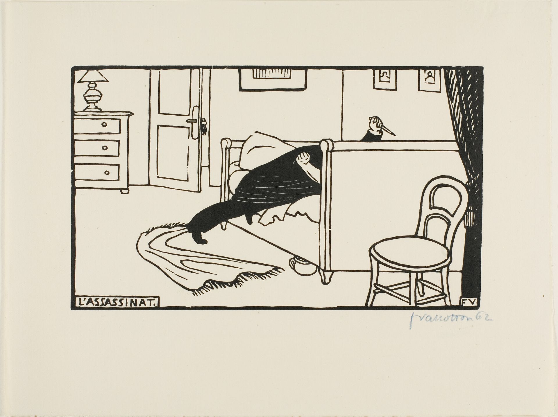 Murderer by Félix Edouard Vallotton