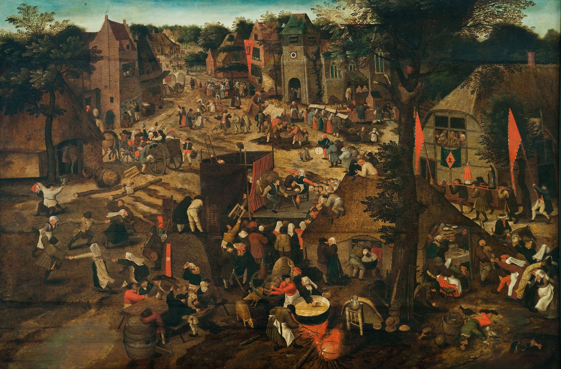 A Village Fair (Village festival in Honour of Saint Hubert and Saint Anthony) by Pieter Brueghel the Younger