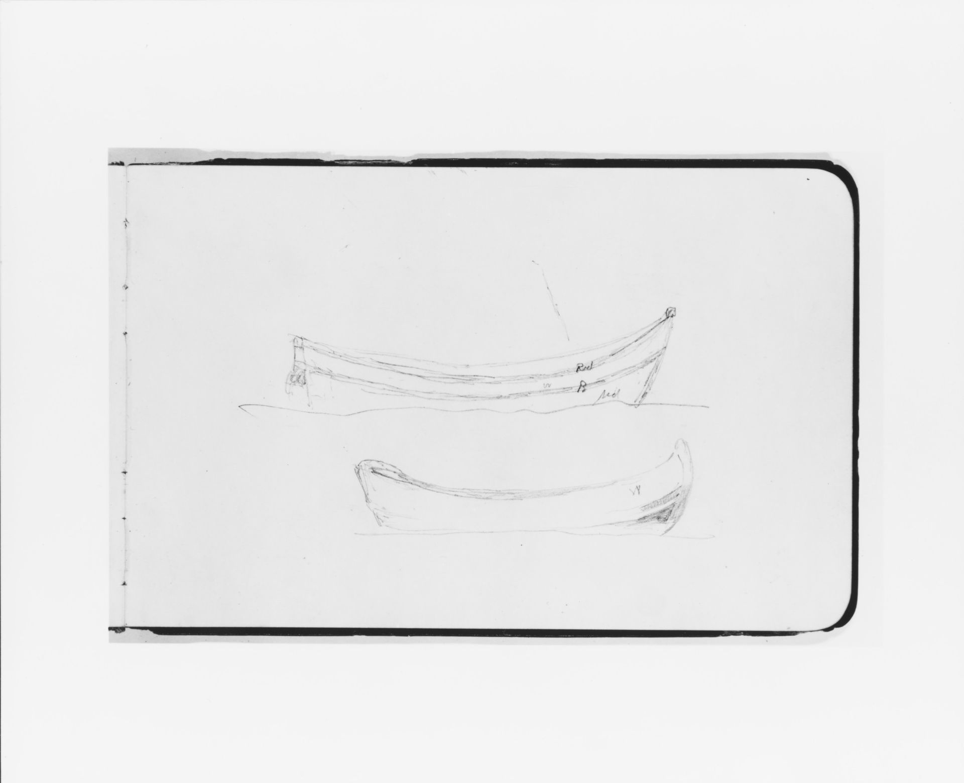 Two Rowboats (from Sketchbook) by Albert Bierstadt