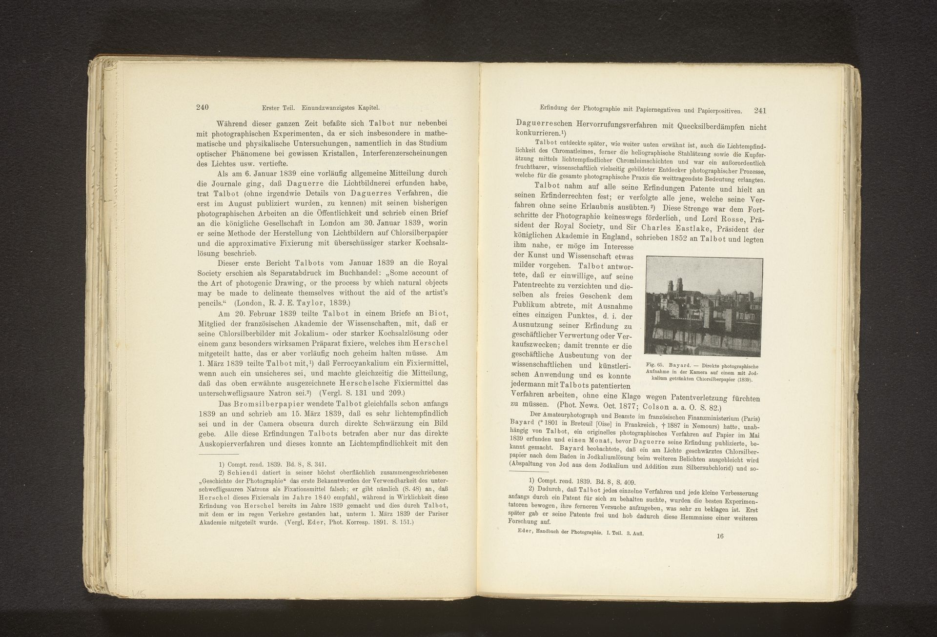 Gezicht op (vermoedelijk) Parijs by Hippolyte Bayard