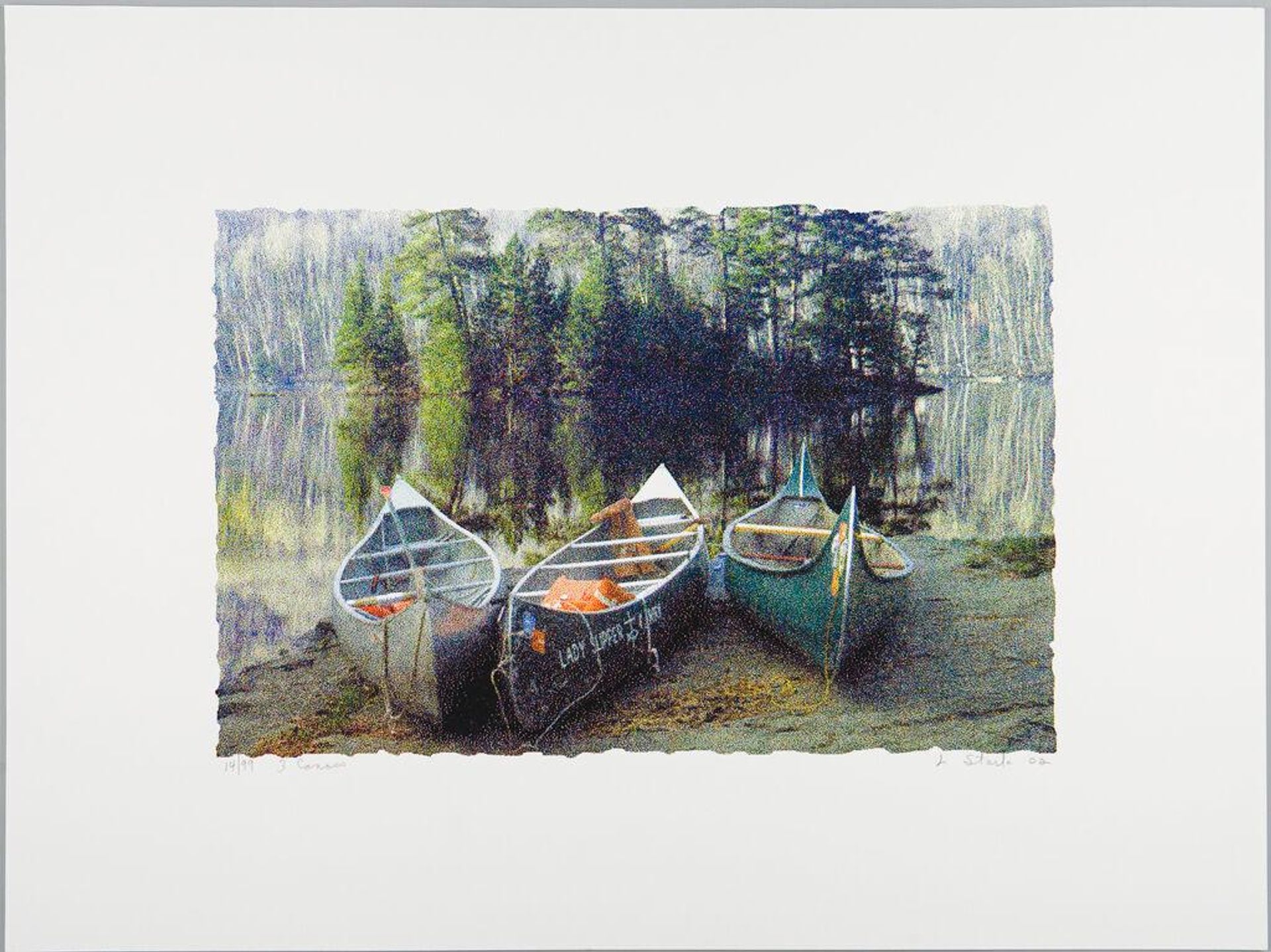 3 Canoes by Larry Stark