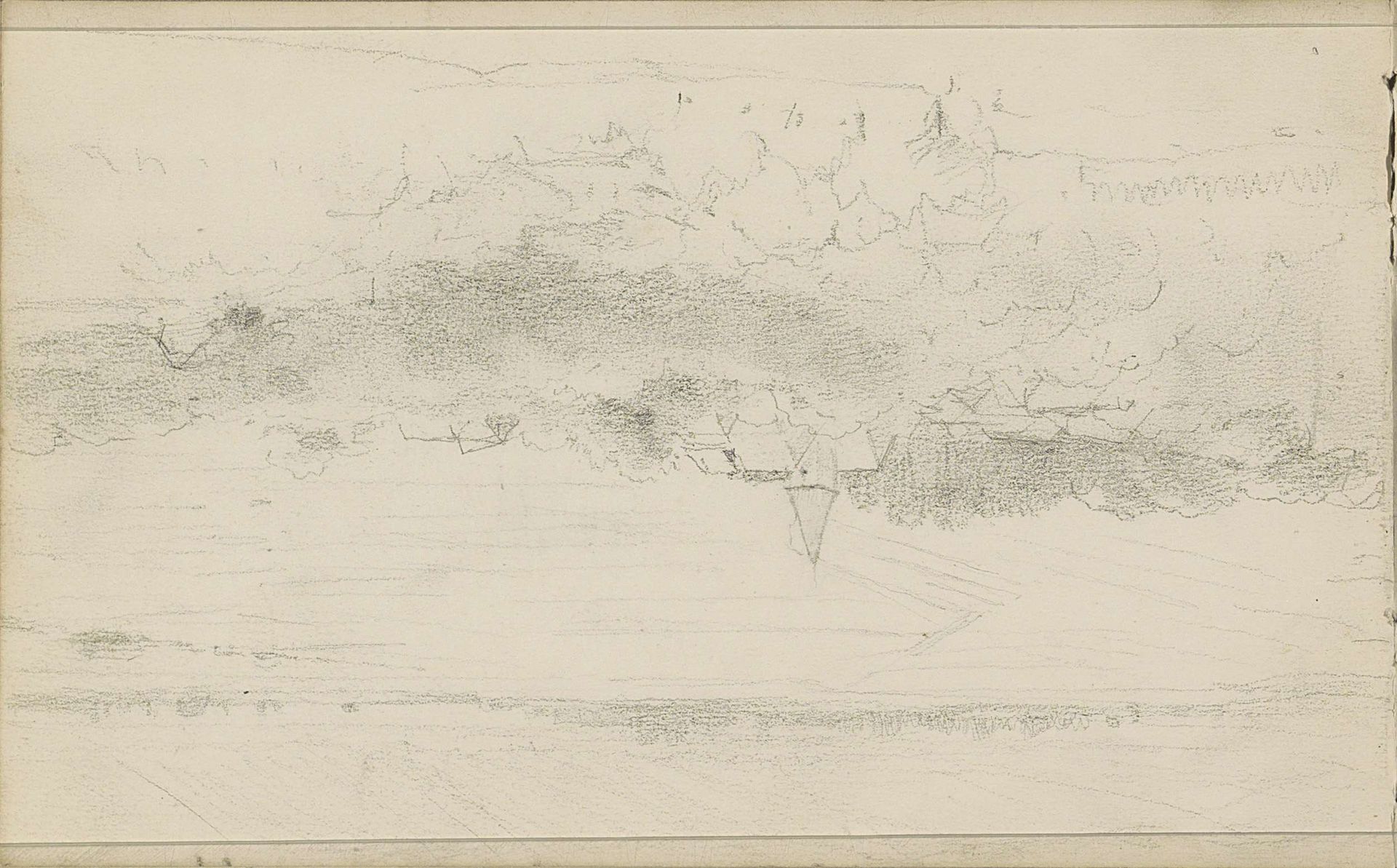 Dorpsgezicht by Anton Mauve