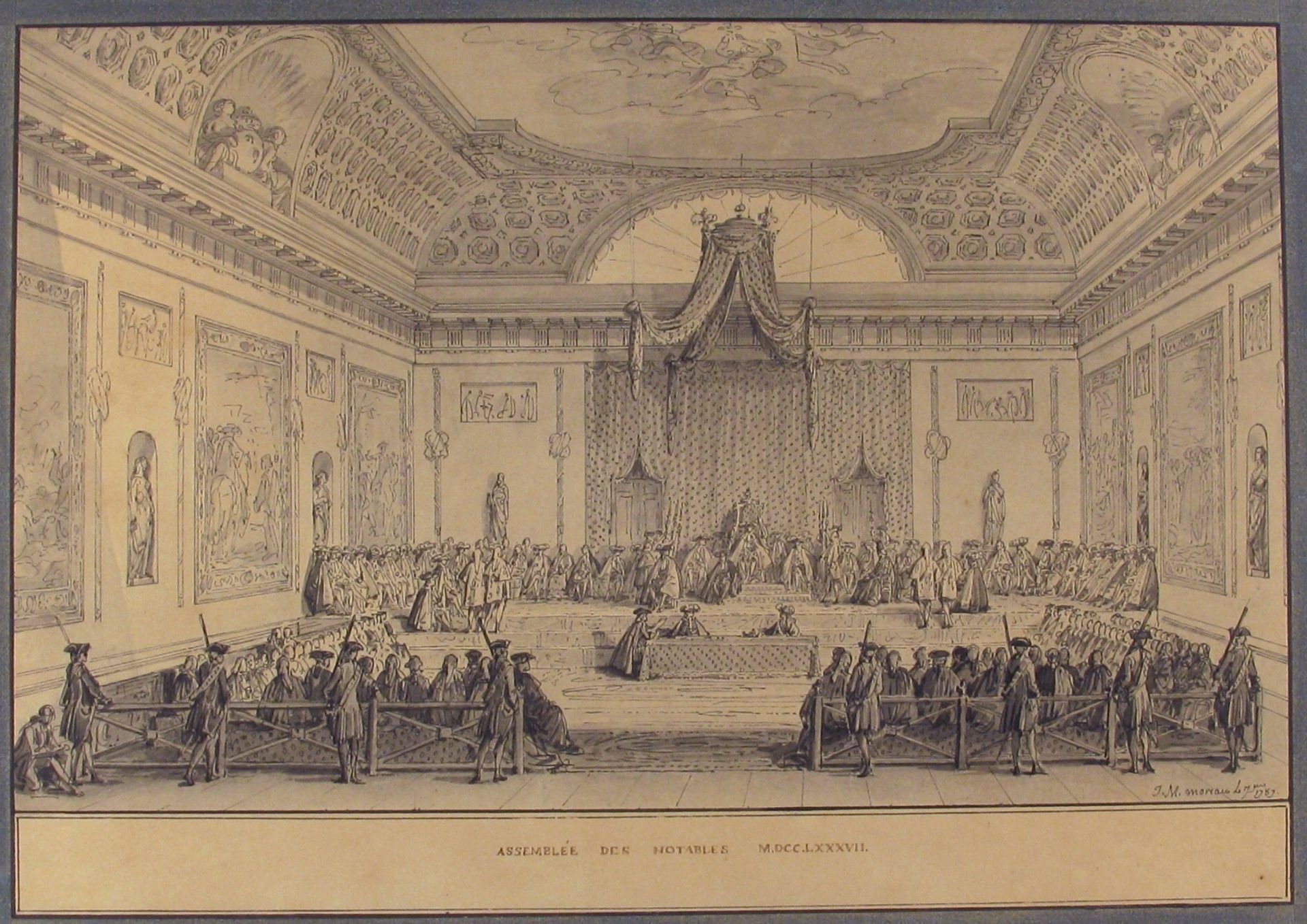 Assemblée des Notables, Versailles, 1787 by Jean Michel Moreau the Younger
