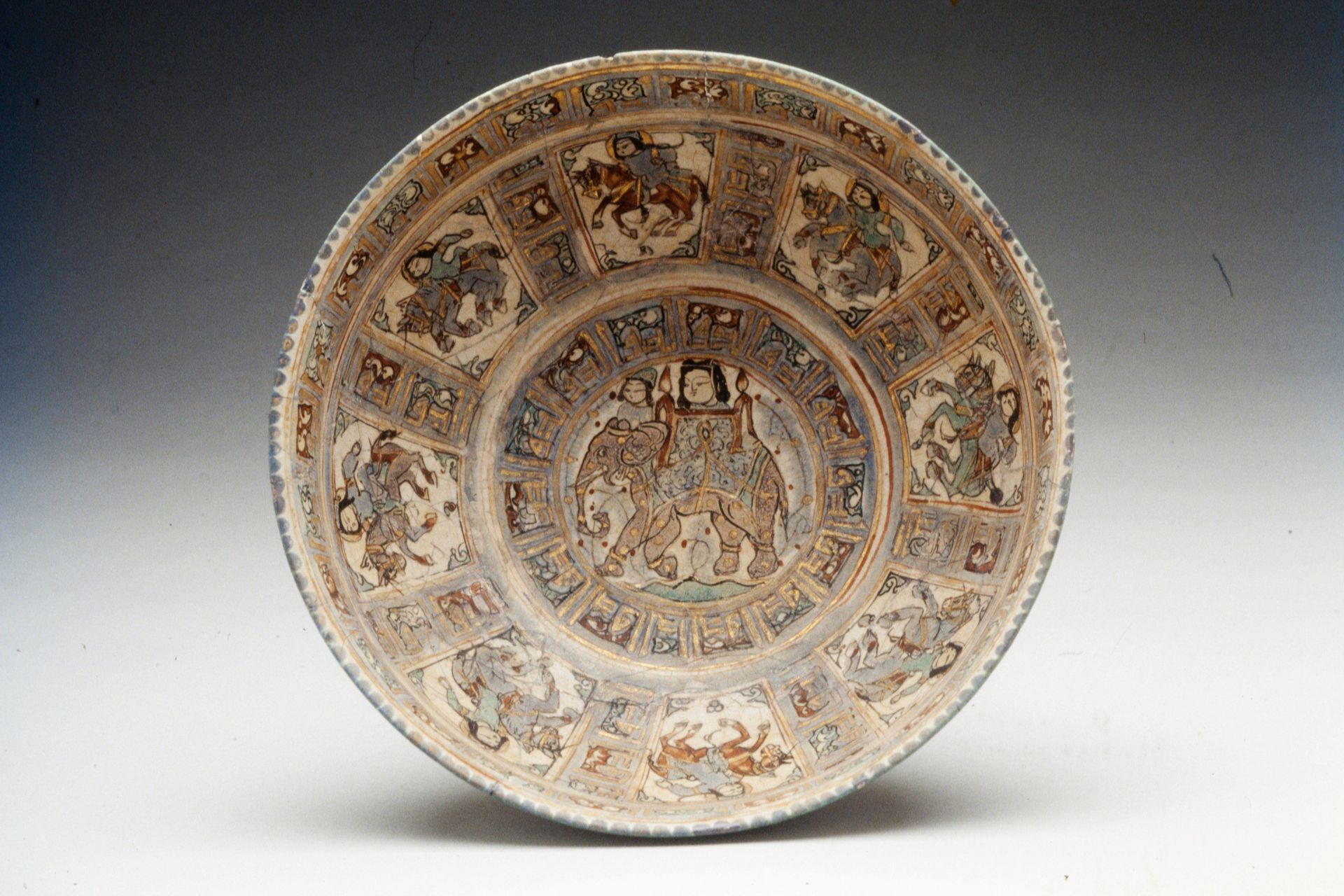 Bowl Depicting a Lady Riding an Elephant by Anonymous