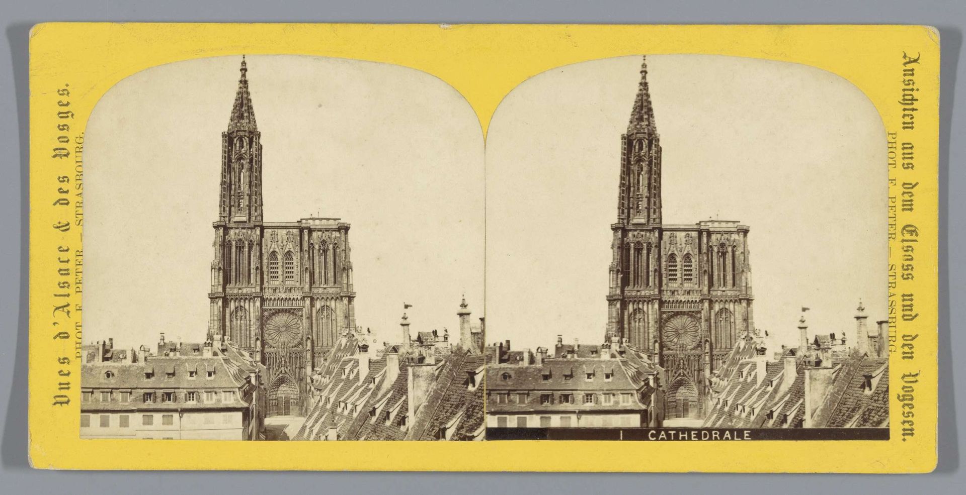 Gezicht op de Notre-Dame van Straatsburg by F. Peter