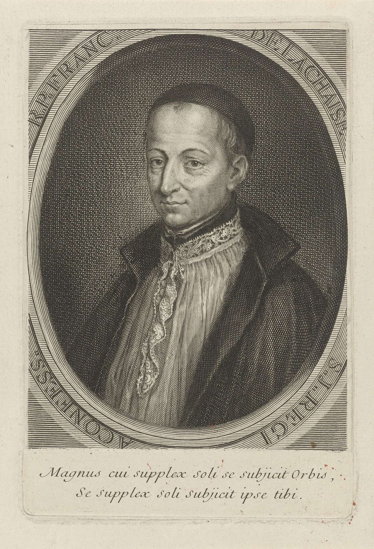 Portret van François de la Chaise by Bernard Picart