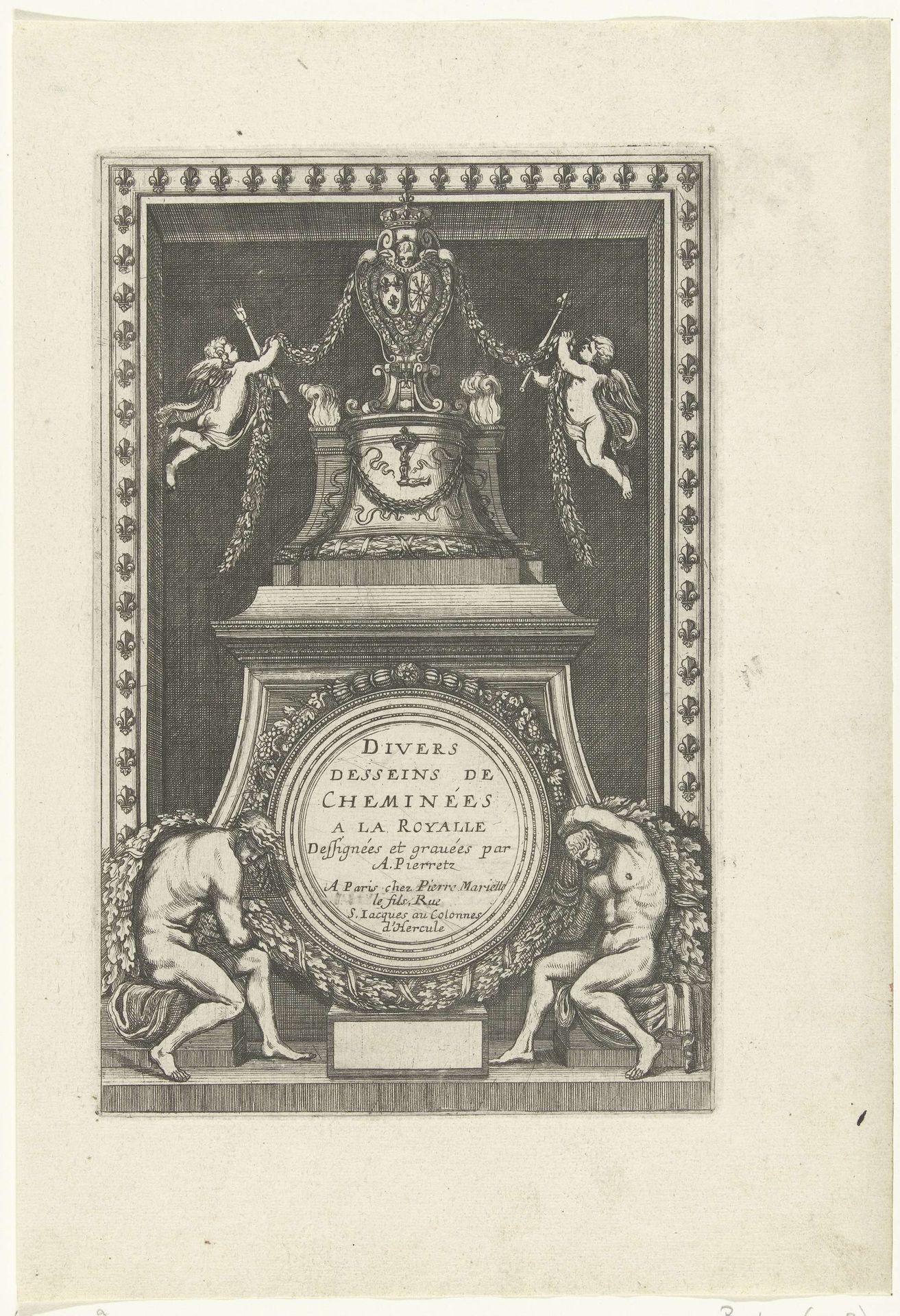Titelblad: Divers Desseins de cheminées à  la royale by Antoine (le jeune) Pierretz