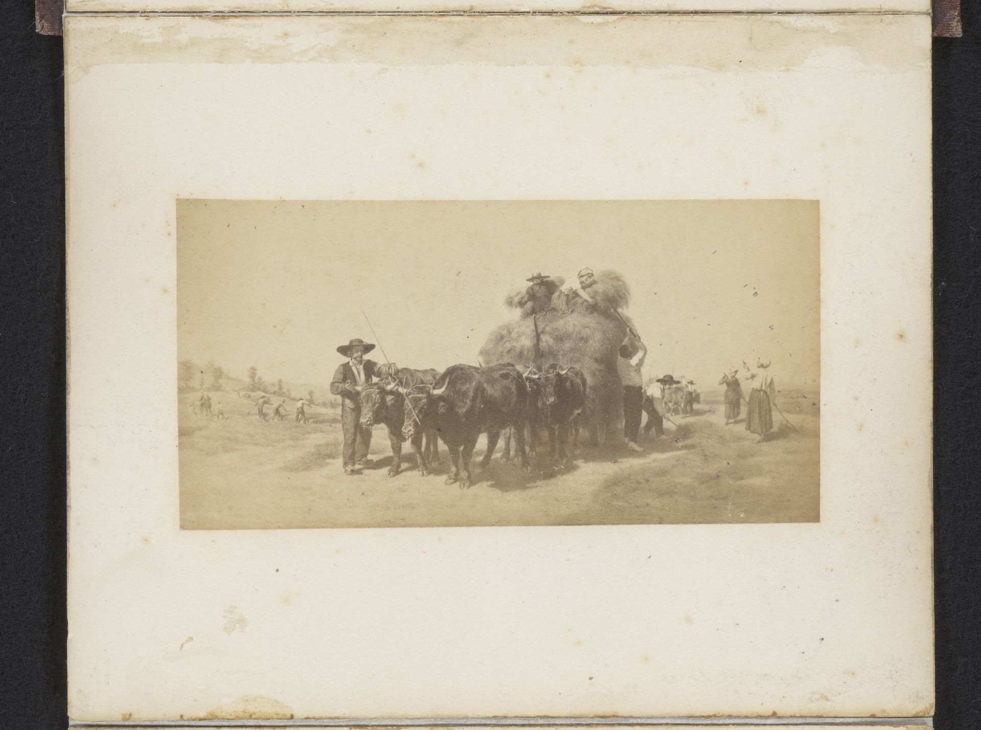 Fotoreproductie van het schilderij De hooiwagen van Rosa Bonheur by Anonymous
