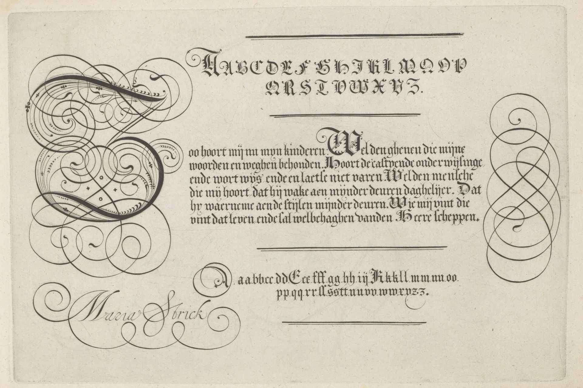 Schrijfvoorbeeld met kapitaal Z by Hans Strick