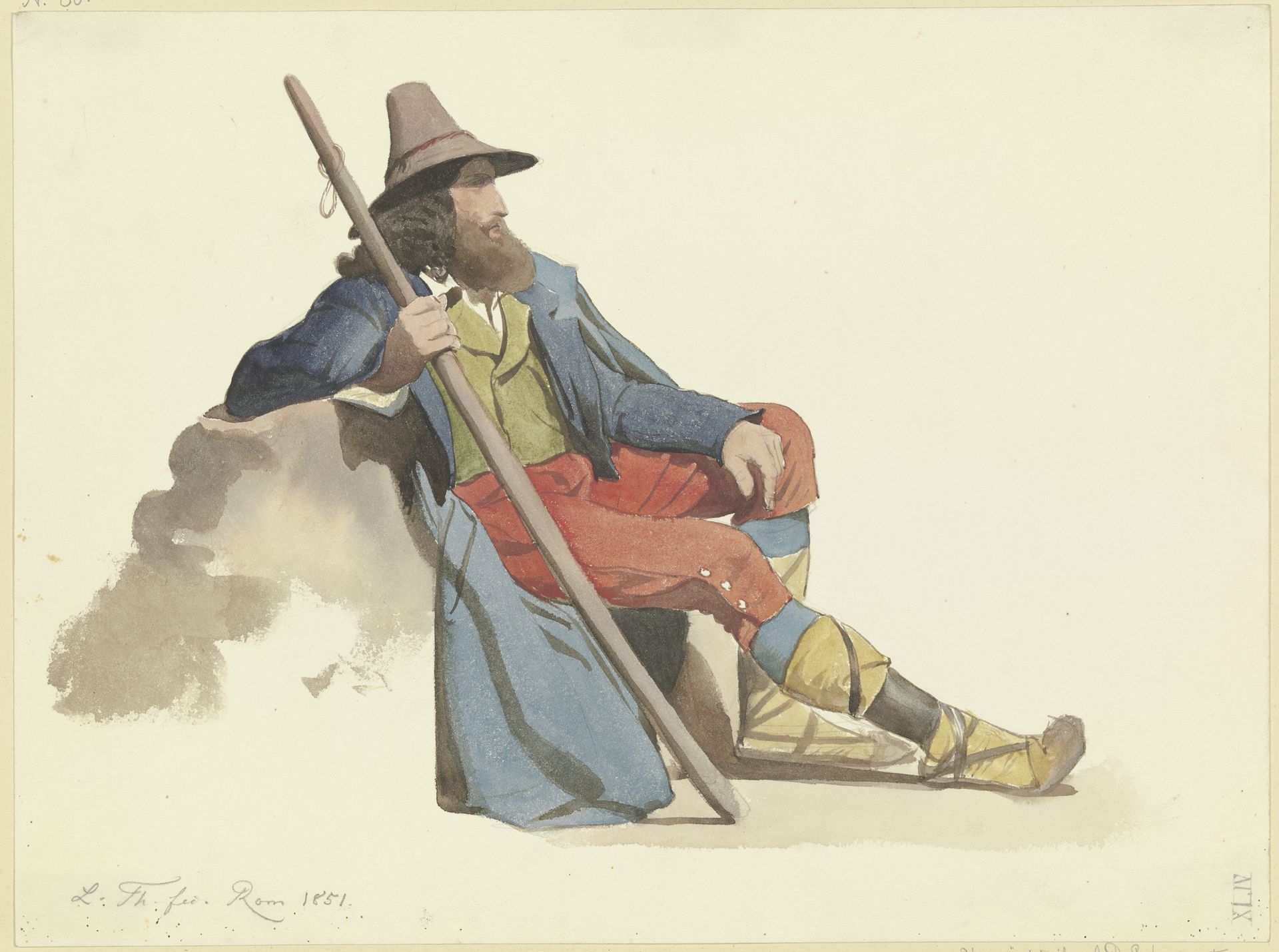 Ruhender Hirte der römischen Campagna by Ludwig Thiersch