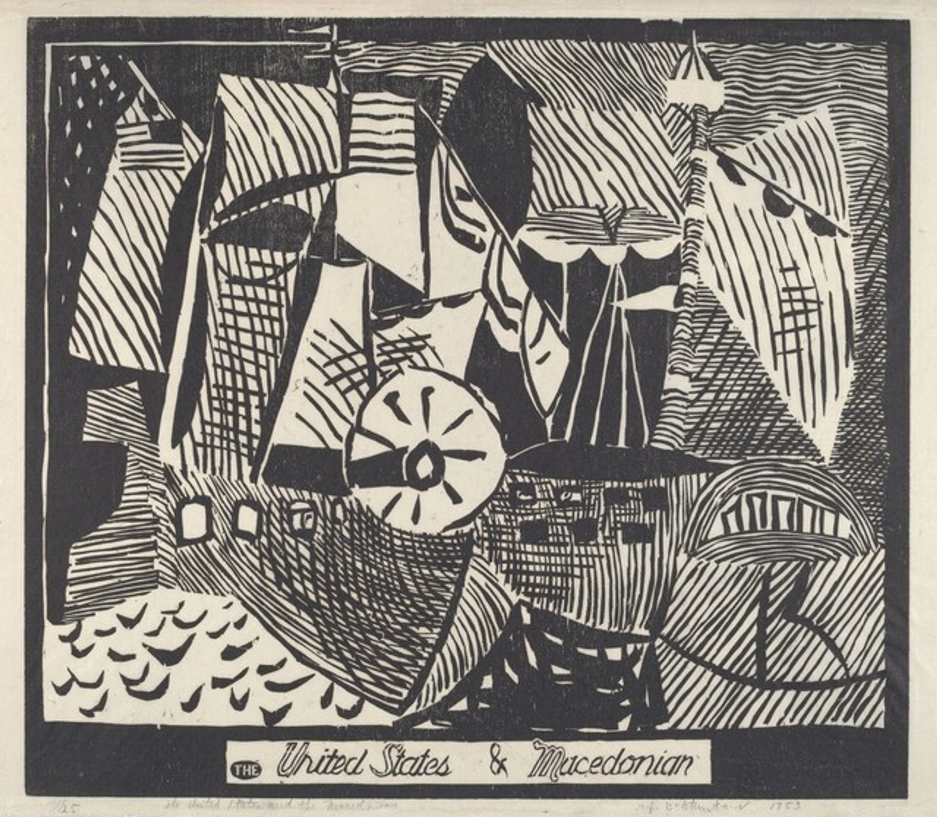 The United States and the Macedonian by Roy Lichtenstein