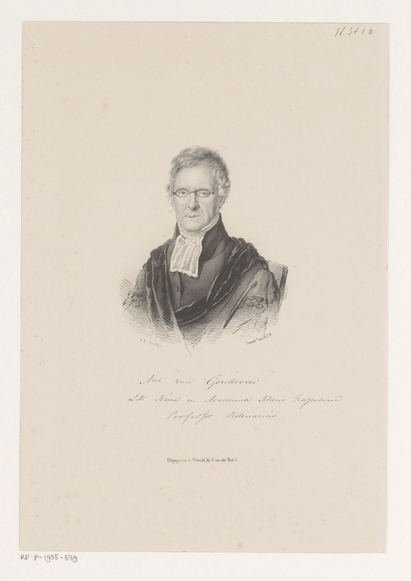 Portret Antonie van Goudoever by Jan Lodewijk Jonxis