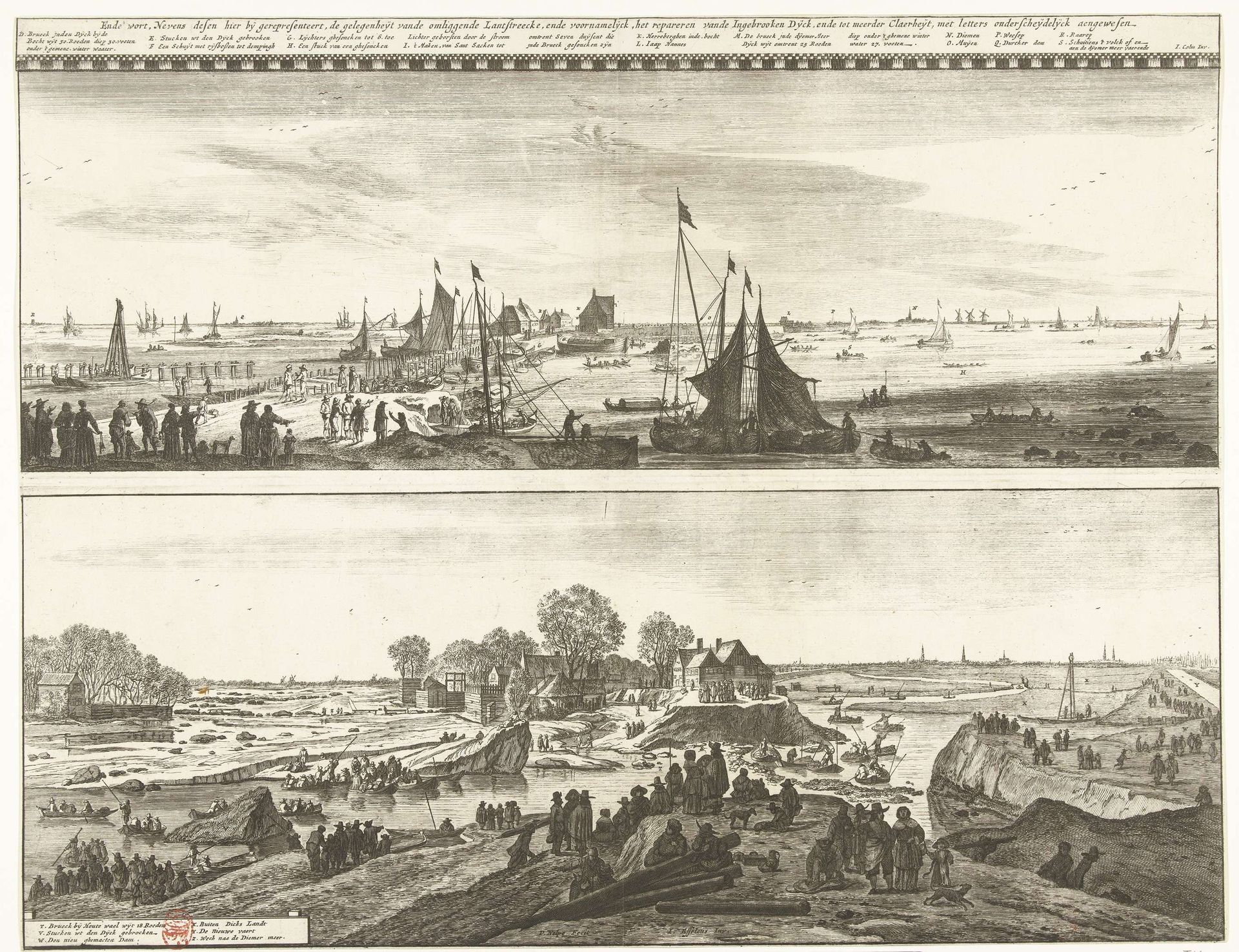 Repair of the Dike at Jaap Hannes and Houtewael by Pieter Nolpe