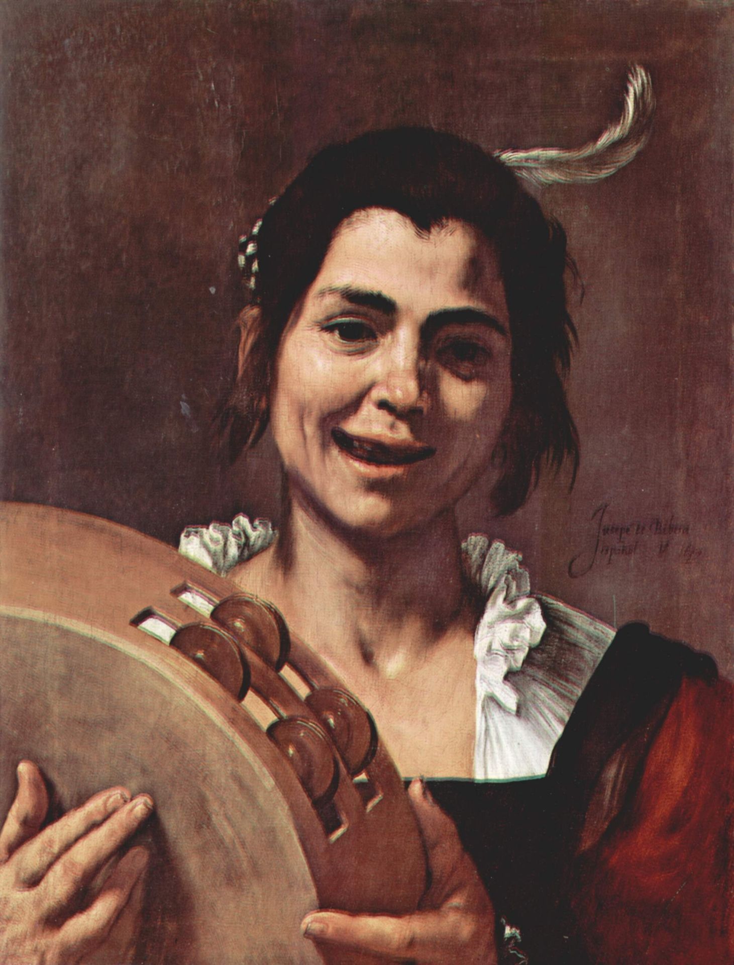 Girl with Tambourine by Jusepe de Ribera