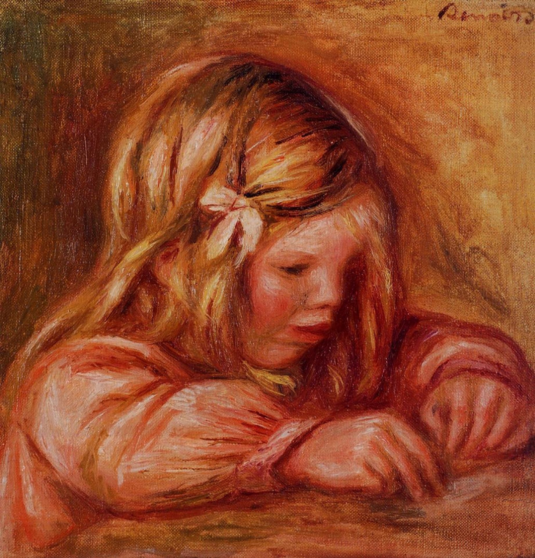 Jean Renoir Writing by Pierre-Auguste Renoir